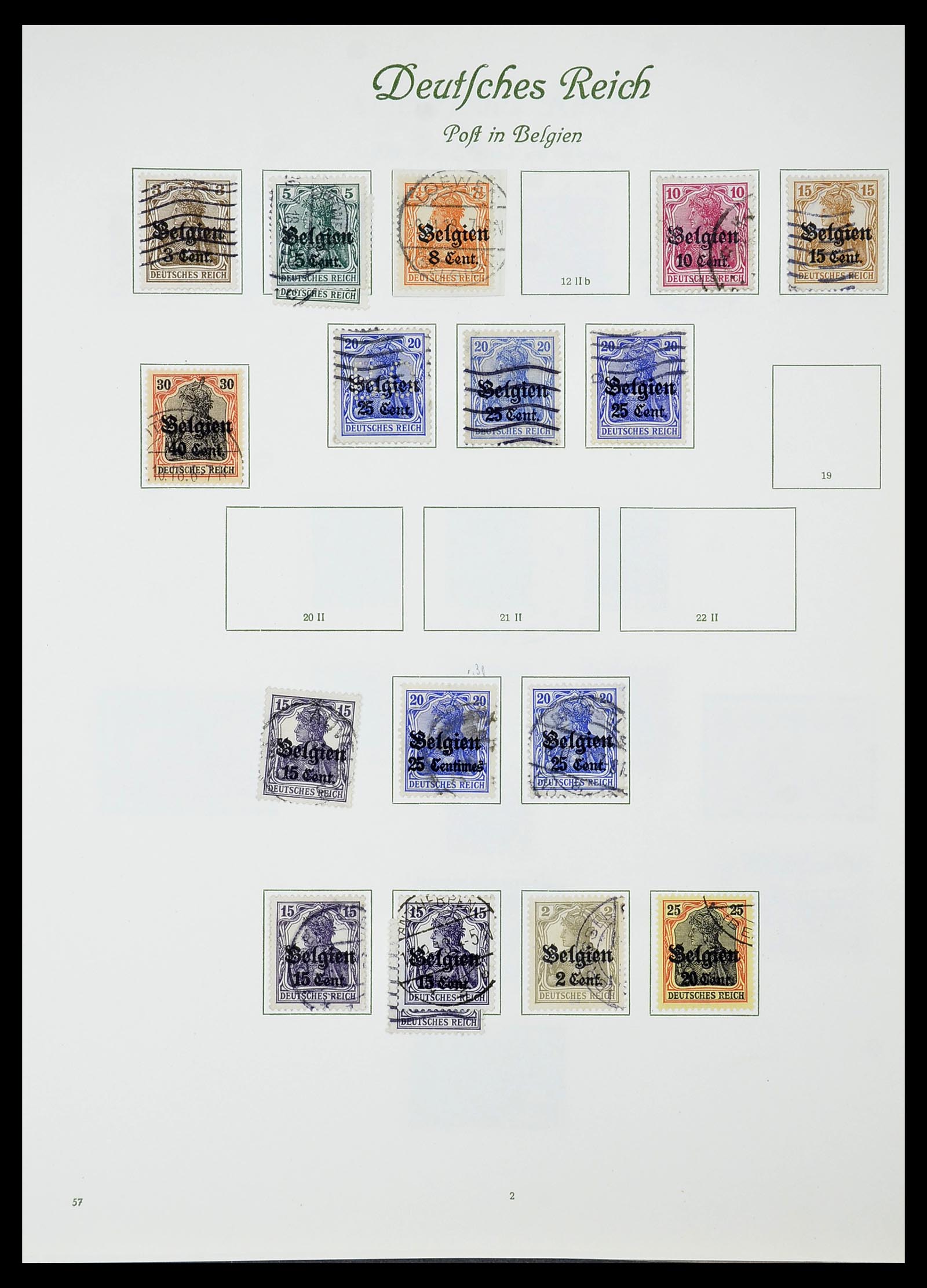 34719 004 - Postzegelverzameling 34719 Duitse bezettingen en gebieden 1914-1945.