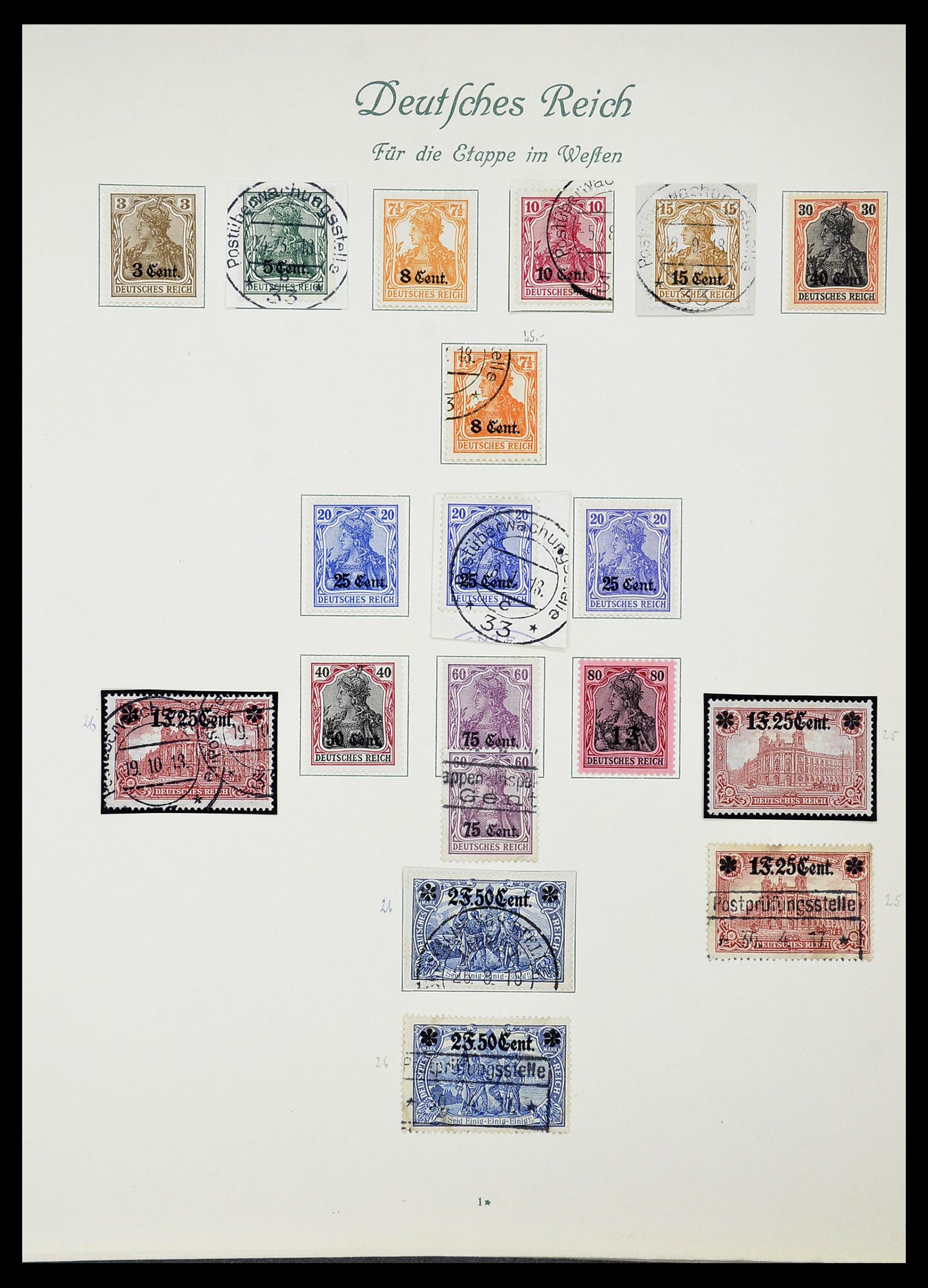 34719 005 - Postzegelverzameling 34719 Duitse bezettingen en gebieden 1914-1945.