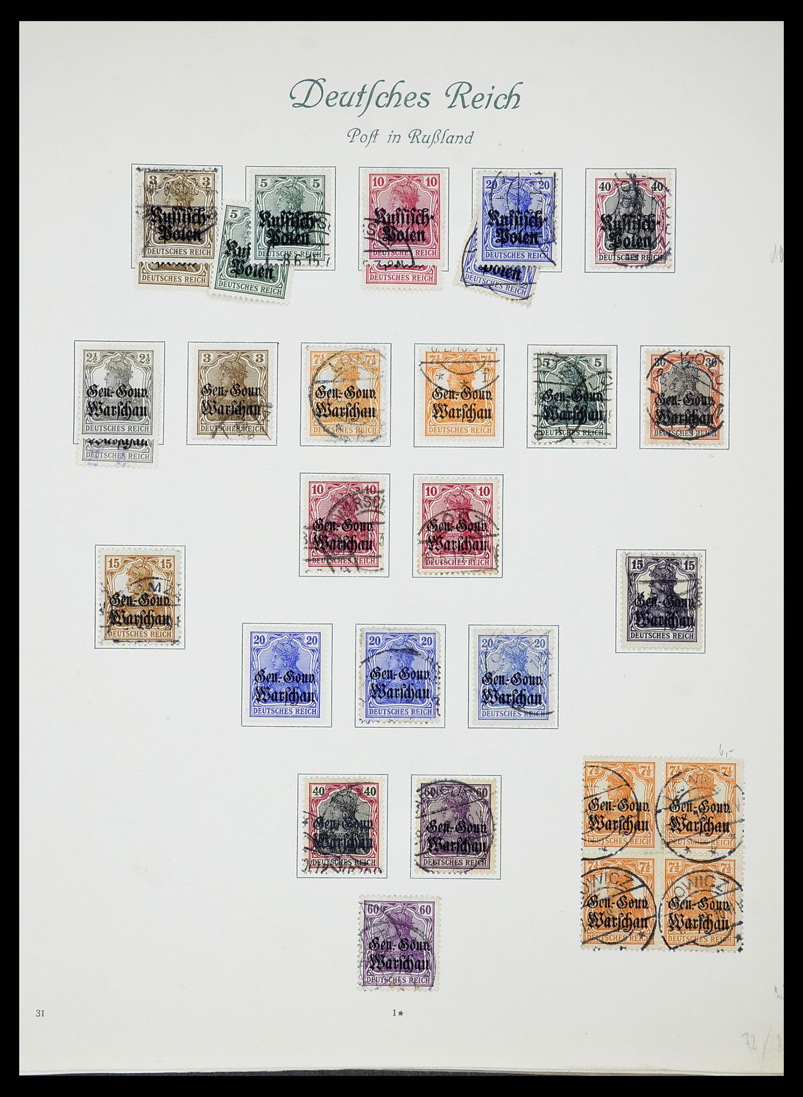 34719 010 - Postzegelverzameling 34719 Duitse bezettingen en gebieden 1914-1945.