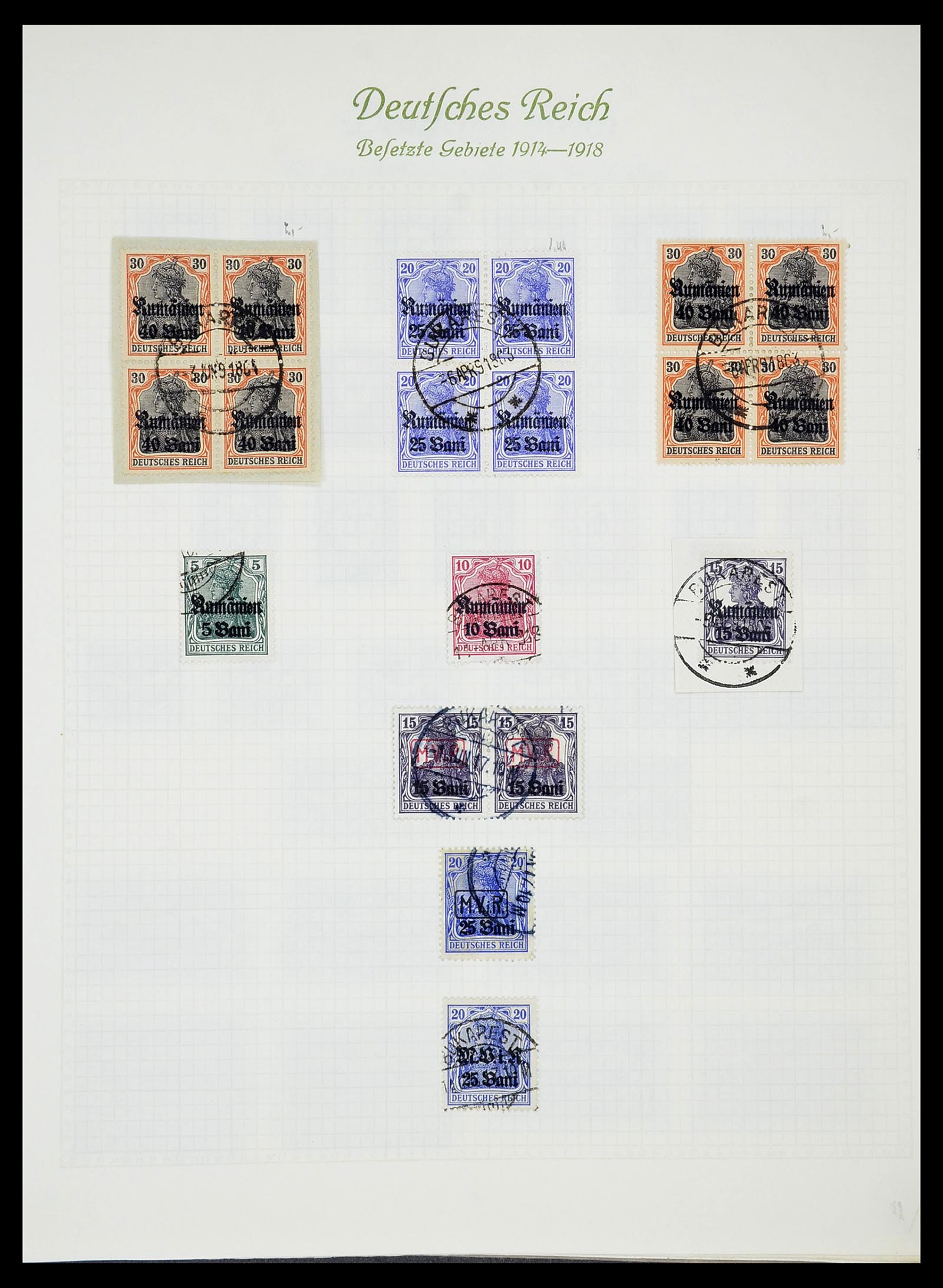 34719 011 - Postzegelverzameling 34719 Duitse bezettingen en gebieden 1914-1945.