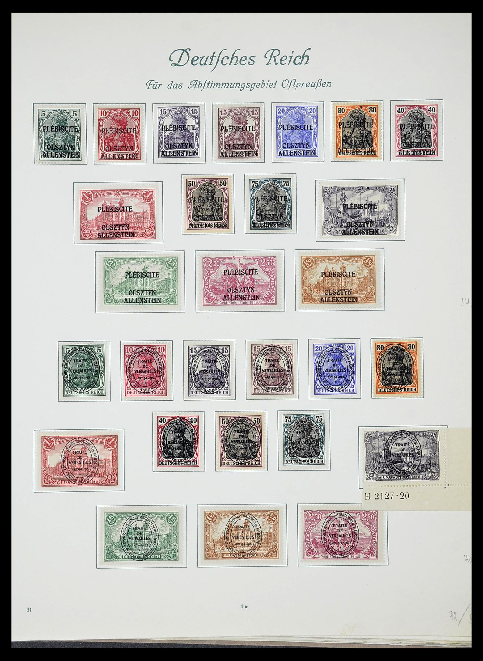 34719 023 - Postzegelverzameling 34719 Duitse bezettingen en gebieden 1914-1945.