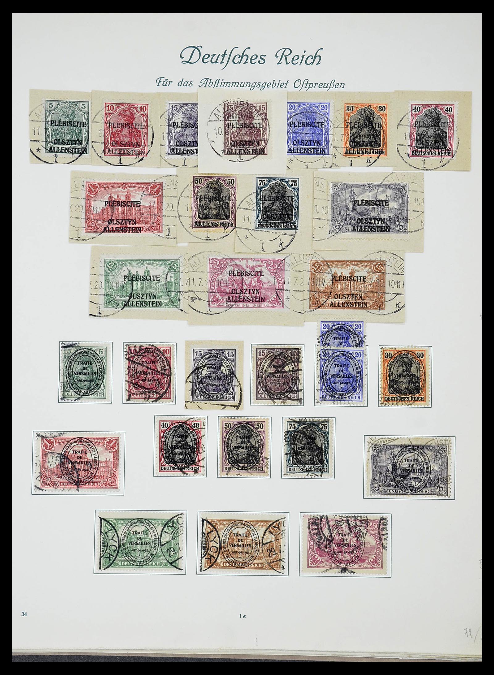 34719 024 - Postzegelverzameling 34719 Duitse bezettingen en gebieden 1914-1945.