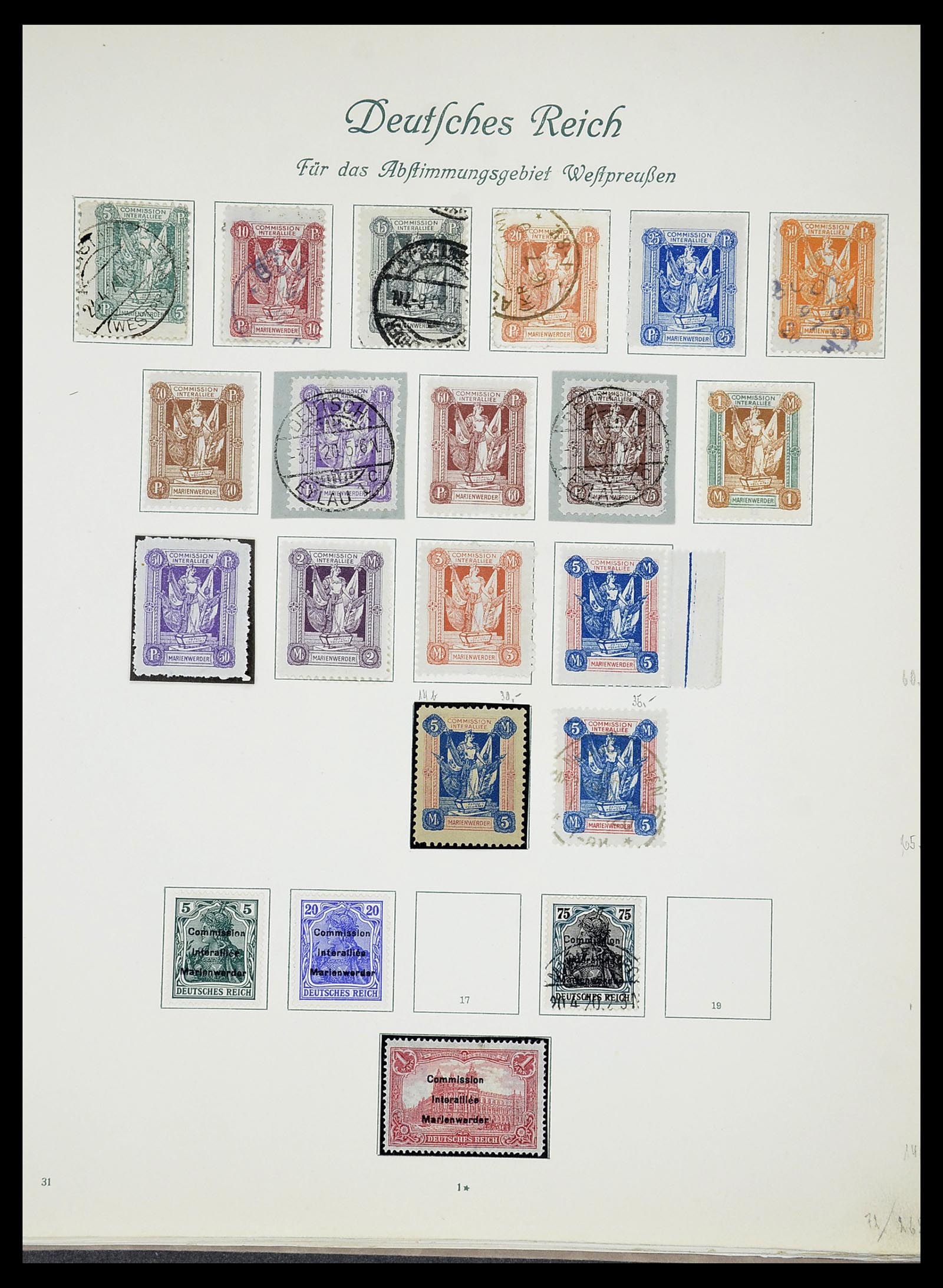 34719 025 - Postzegelverzameling 34719 Duitse bezettingen en gebieden 1914-1945.