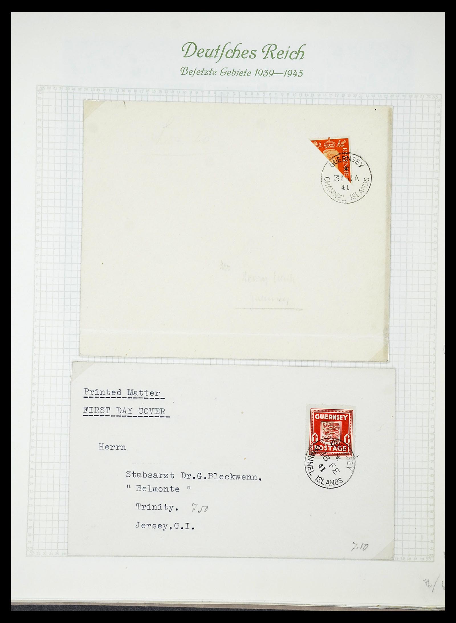 34719 027 - Postzegelverzameling 34719 Duitse bezettingen en gebieden 1914-1945.