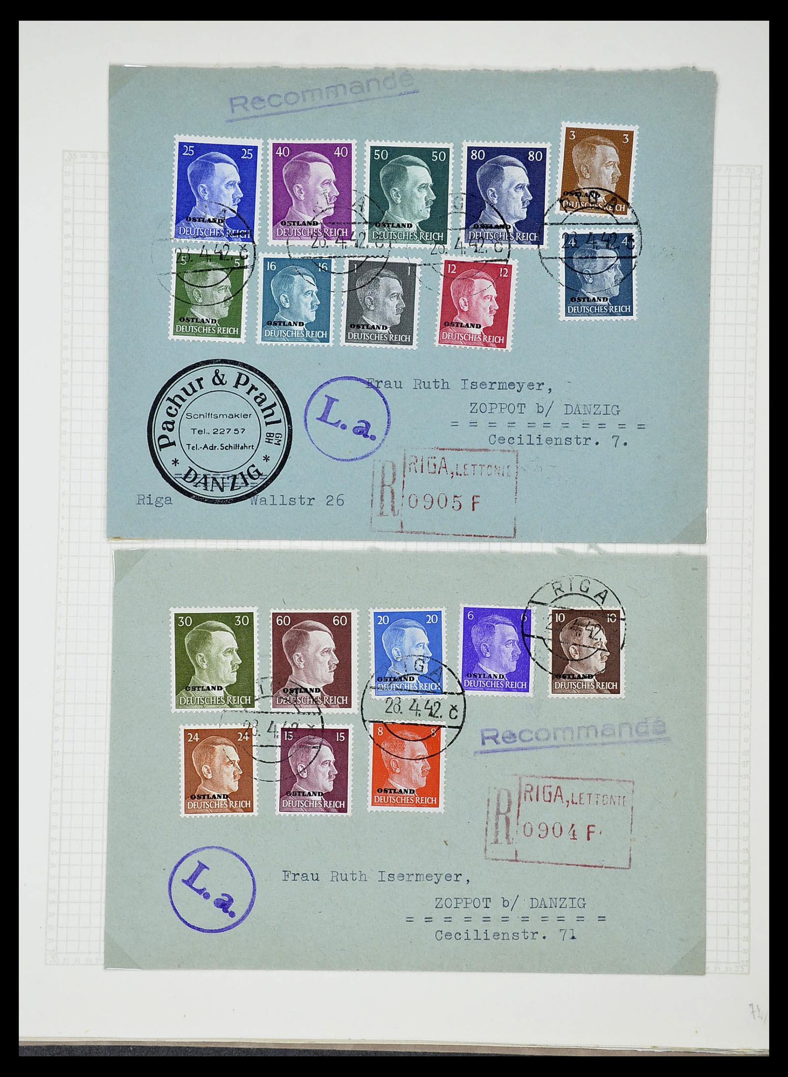 34719 028 - Postzegelverzameling 34719 Duitse bezettingen en gebieden 1914-1945.