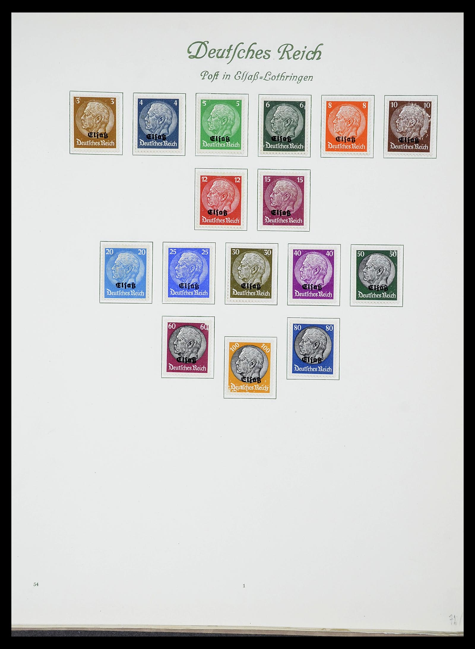 34719 030 - Postzegelverzameling 34719 Duitse bezettingen en gebieden 1914-1945.