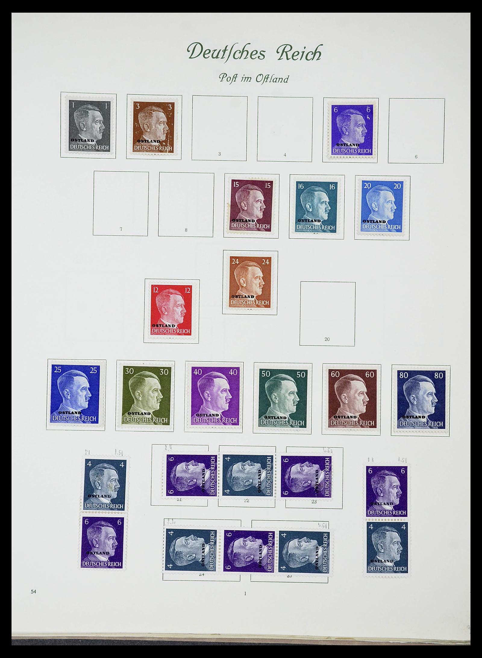 34719 034 - Postzegelverzameling 34719 Duitse bezettingen en gebieden 1914-1945.
