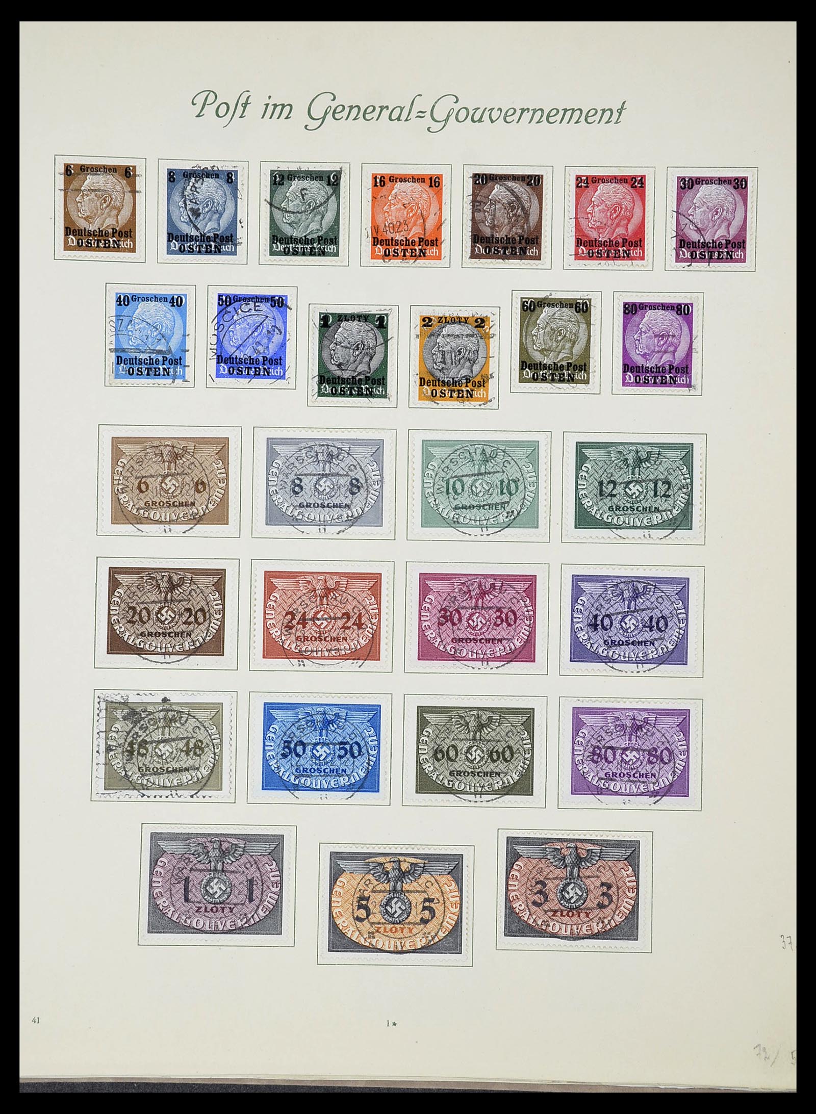 34719 036 - Postzegelverzameling 34719 Duitse bezettingen en gebieden 1914-1945.
