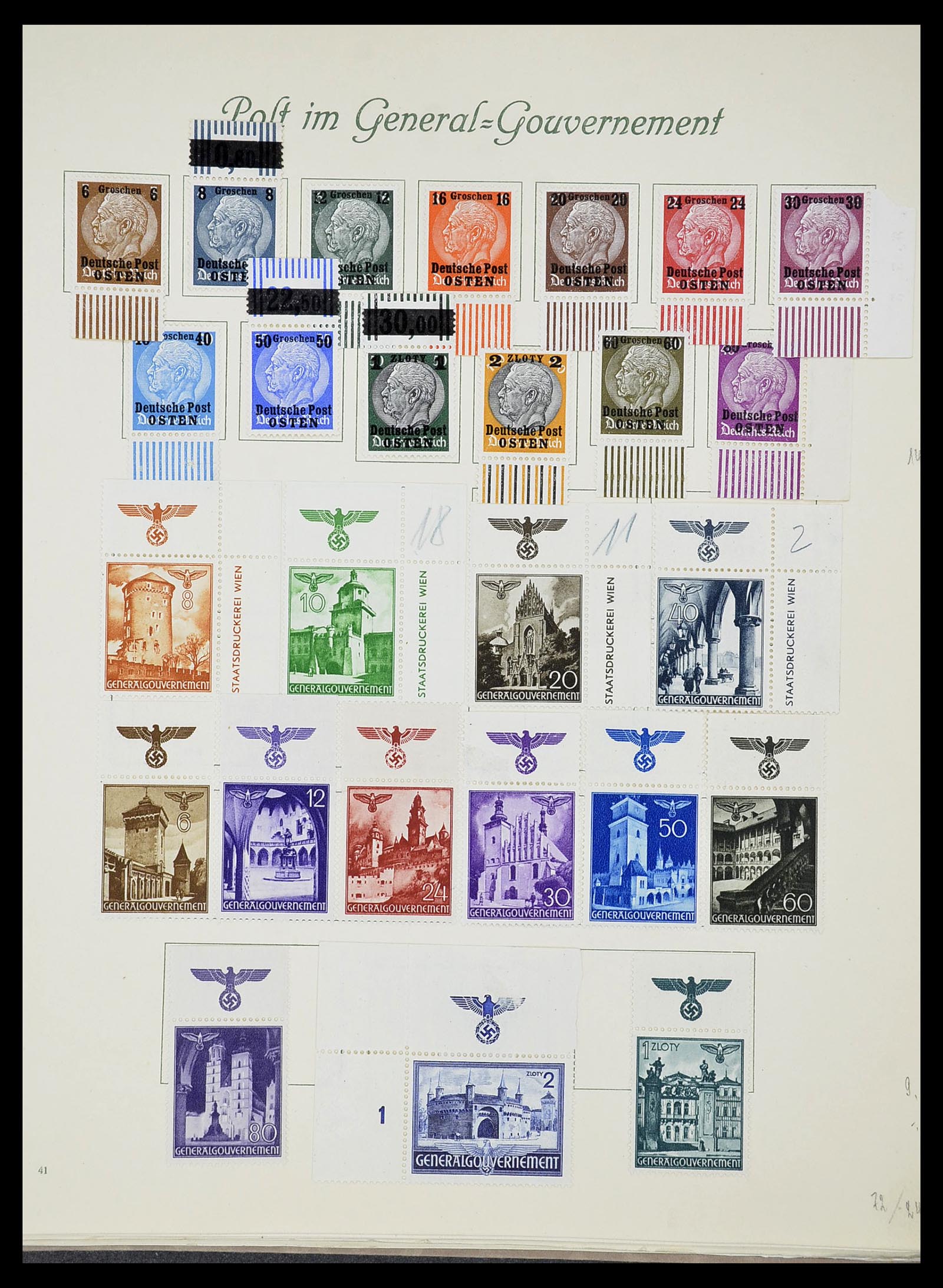 34719 037 - Postzegelverzameling 34719 Duitse bezettingen en gebieden 1914-1945.