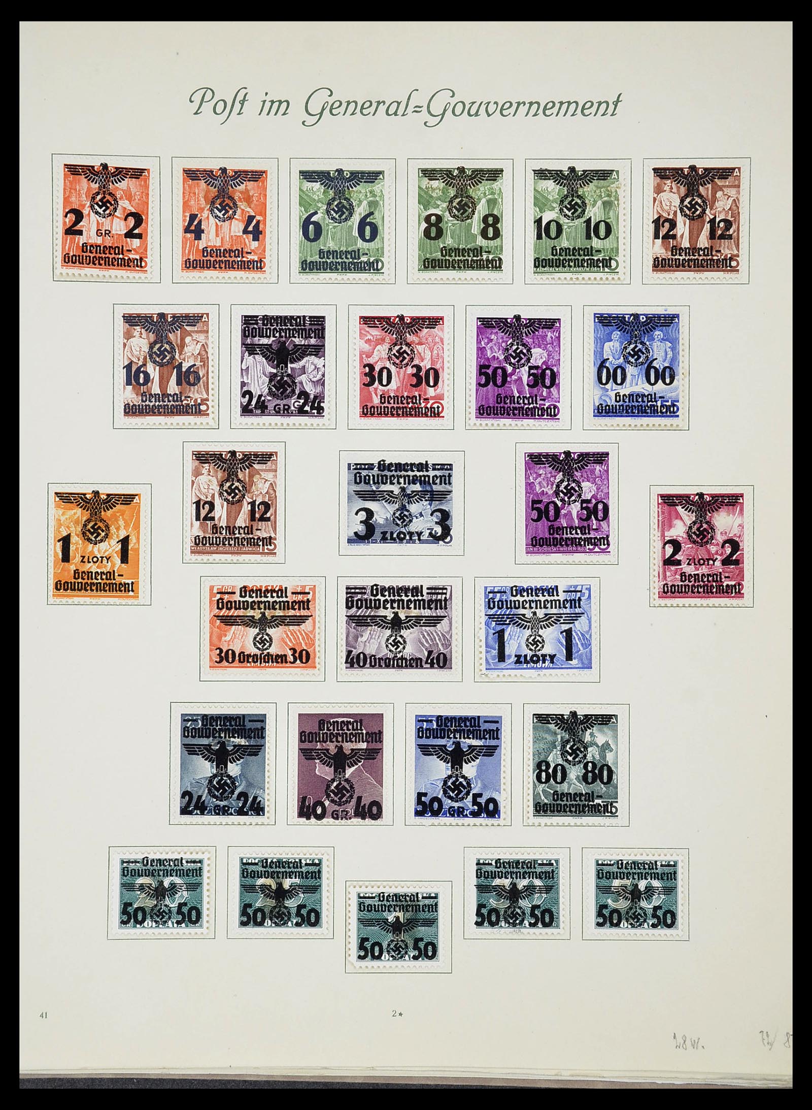 34719 038 - Postzegelverzameling 34719 Duitse bezettingen en gebieden 1914-1945.