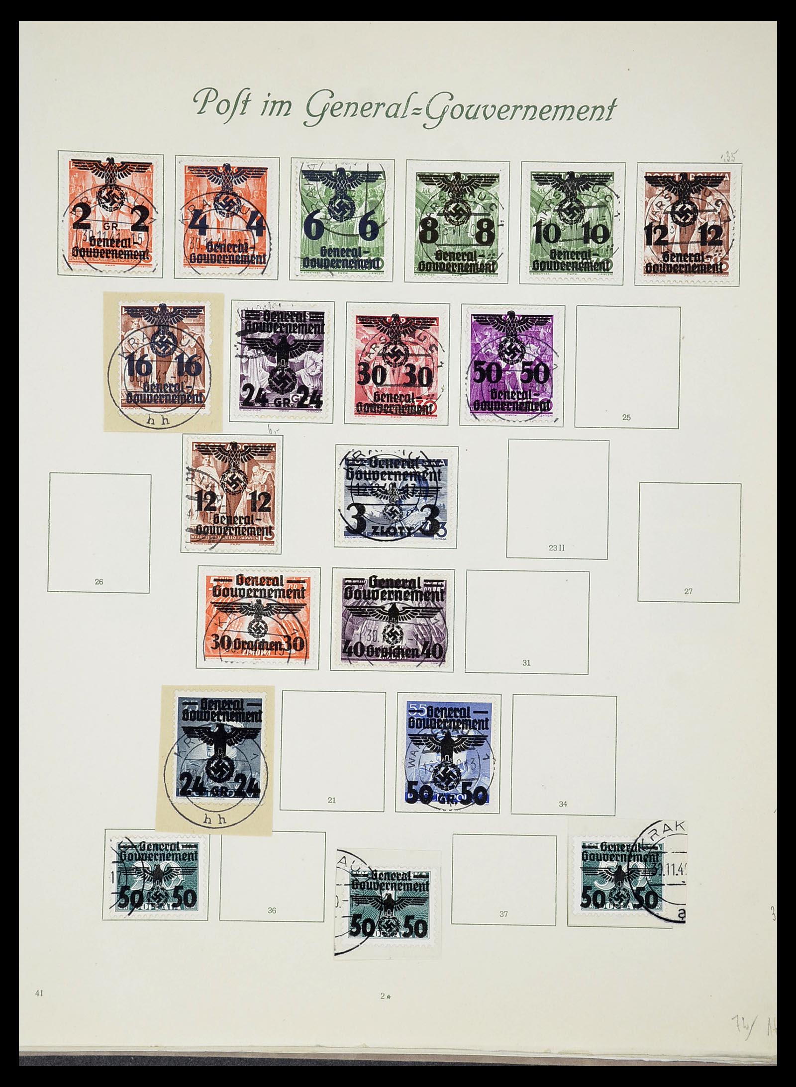 34719 039 - Postzegelverzameling 34719 Duitse bezettingen en gebieden 1914-1945.