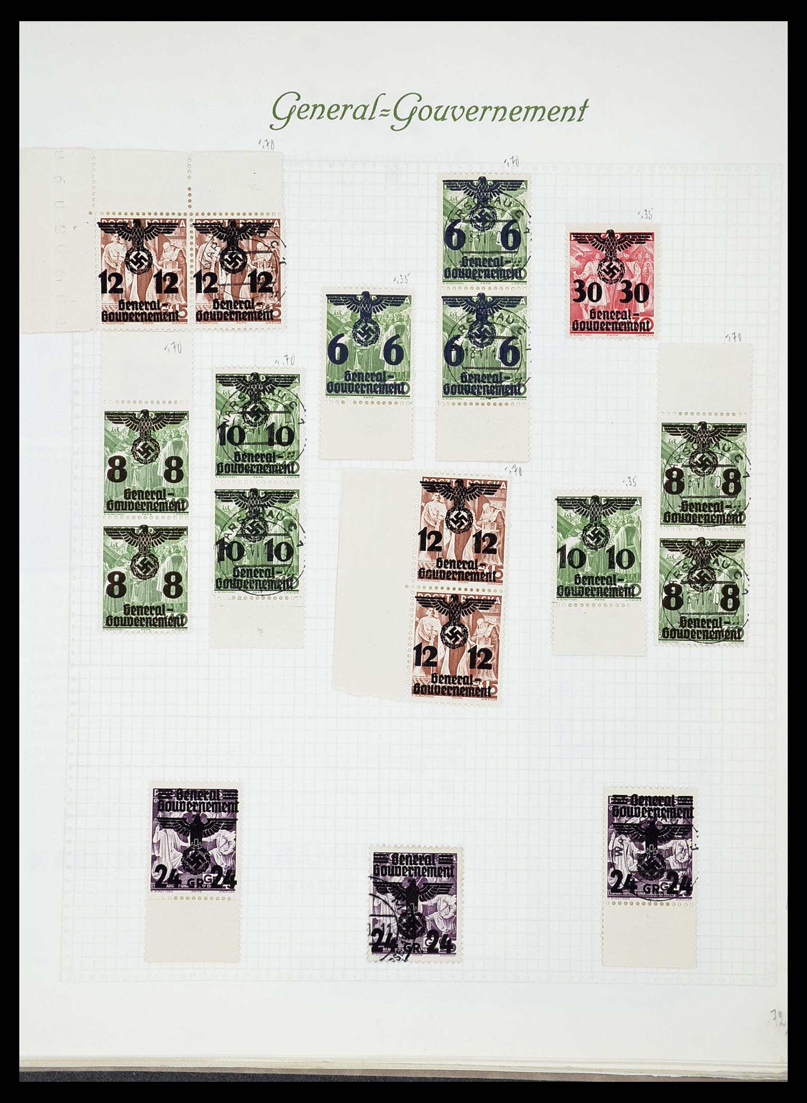 34719 040 - Postzegelverzameling 34719 Duitse bezettingen en gebieden 1914-1945.