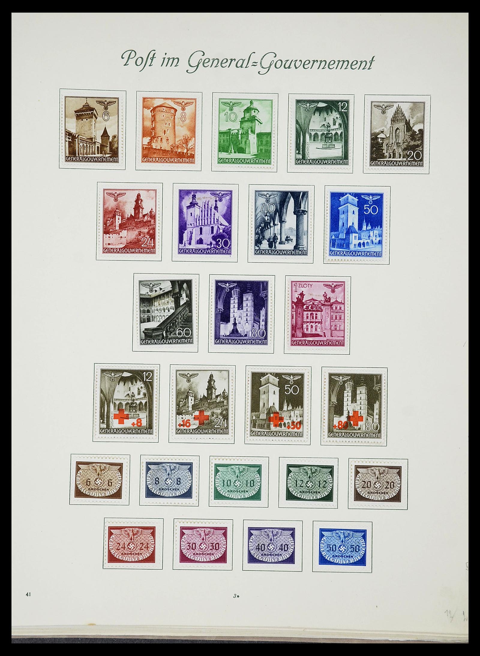 34719 043 - Postzegelverzameling 34719 Duitse bezettingen en gebieden 1914-1945.