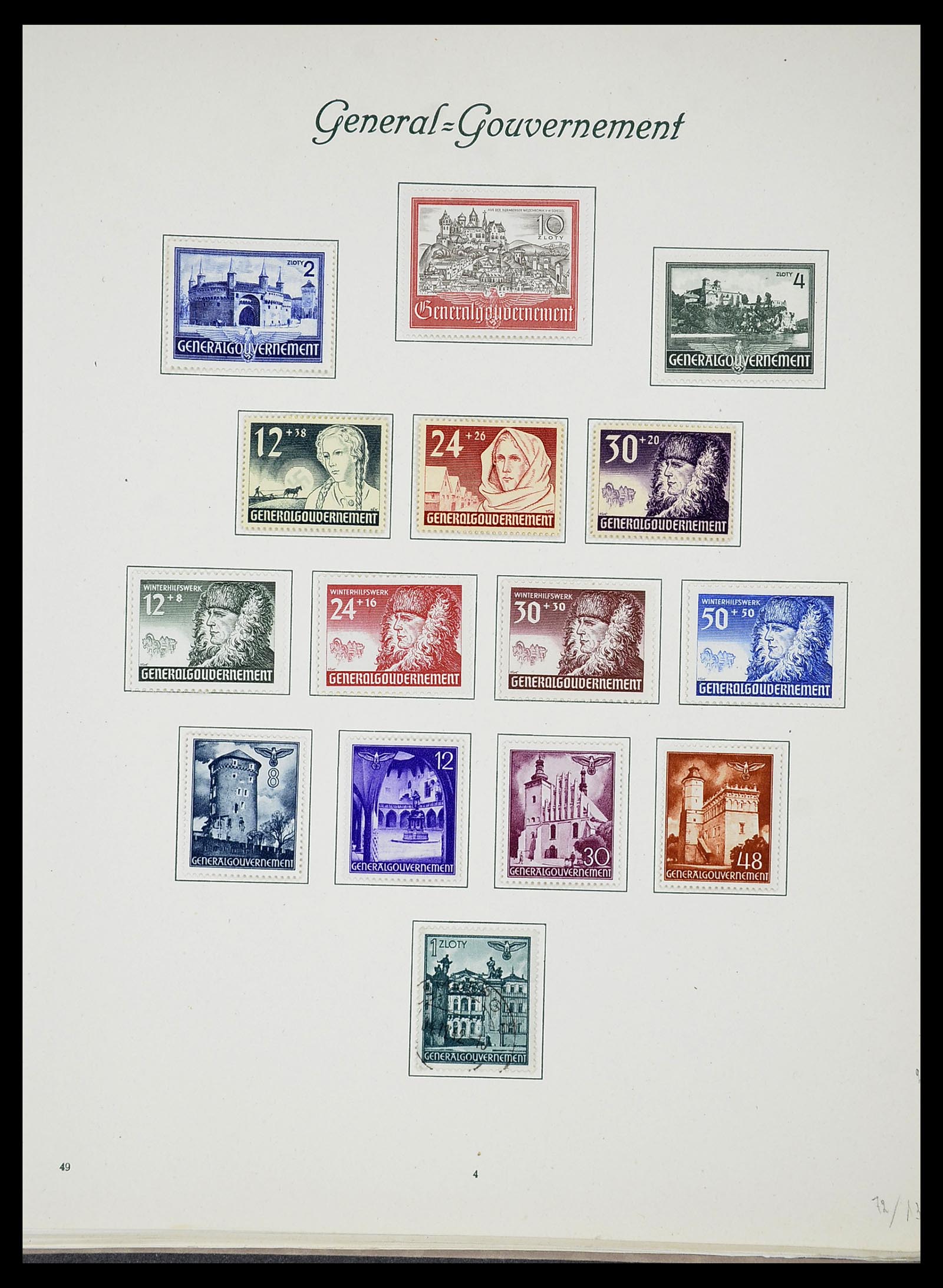 34719 045 - Postzegelverzameling 34719 Duitse bezettingen en gebieden 1914-1945.