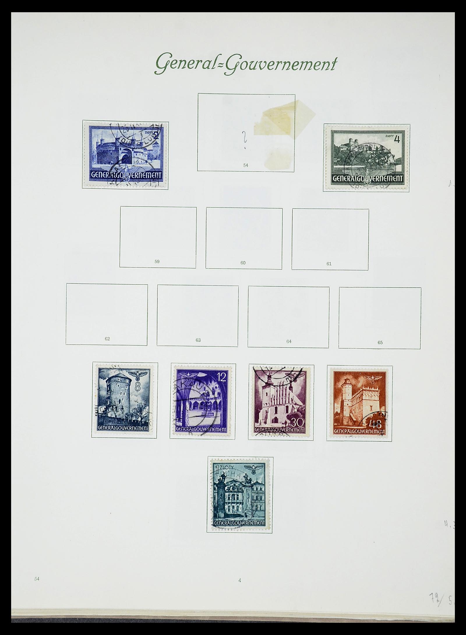 34719 046 - Postzegelverzameling 34719 Duitse bezettingen en gebieden 1914-1945.