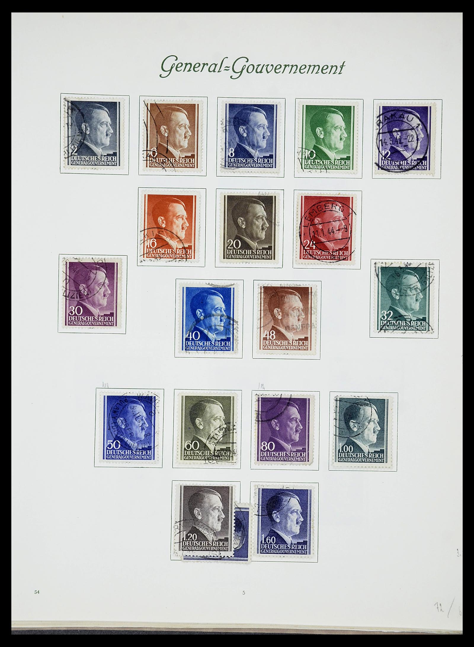 34719 048 - Postzegelverzameling 34719 Duitse bezettingen en gebieden 1914-1945.