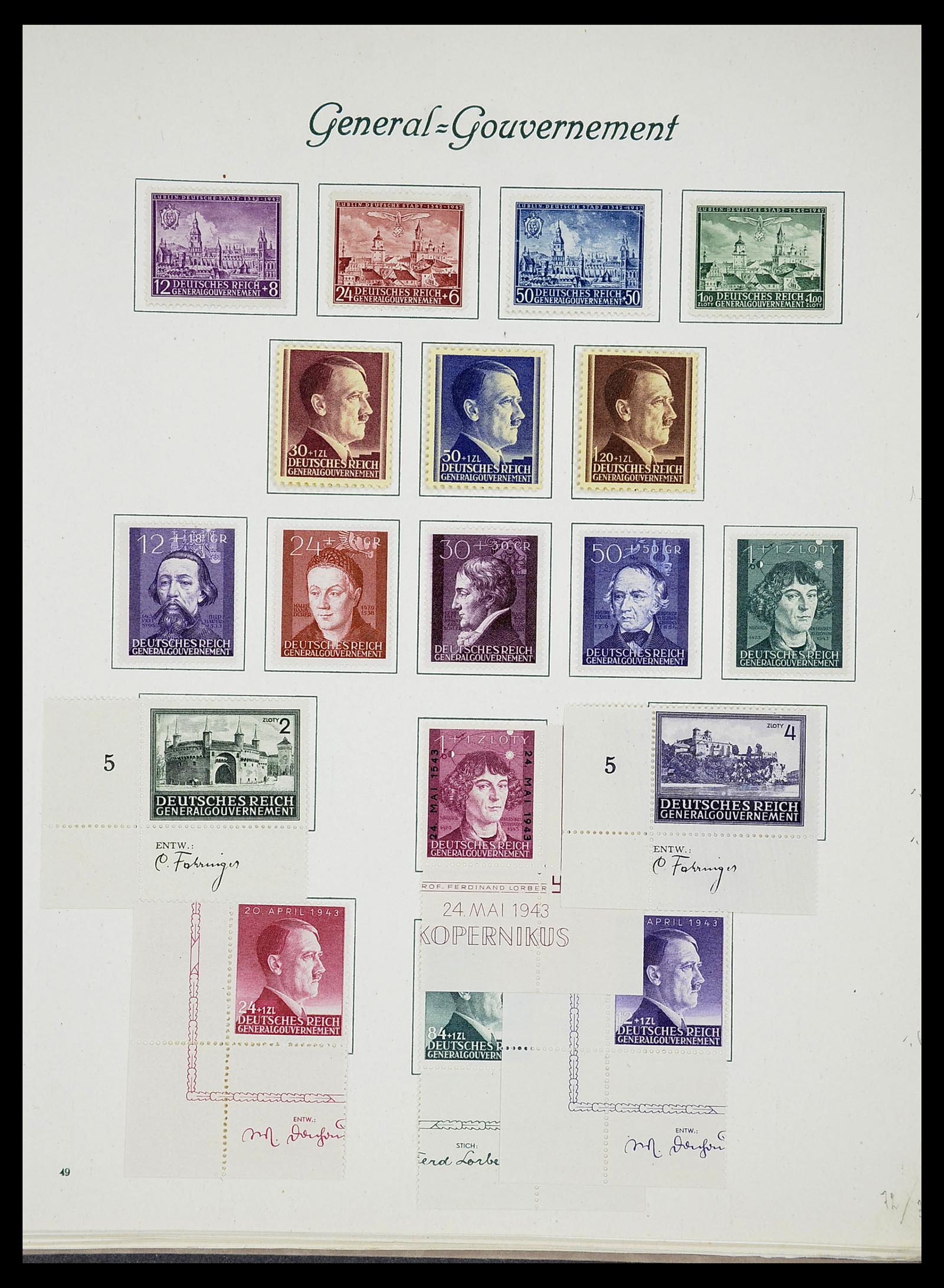 34719 049 - Postzegelverzameling 34719 Duitse bezettingen en gebieden 1914-1945.