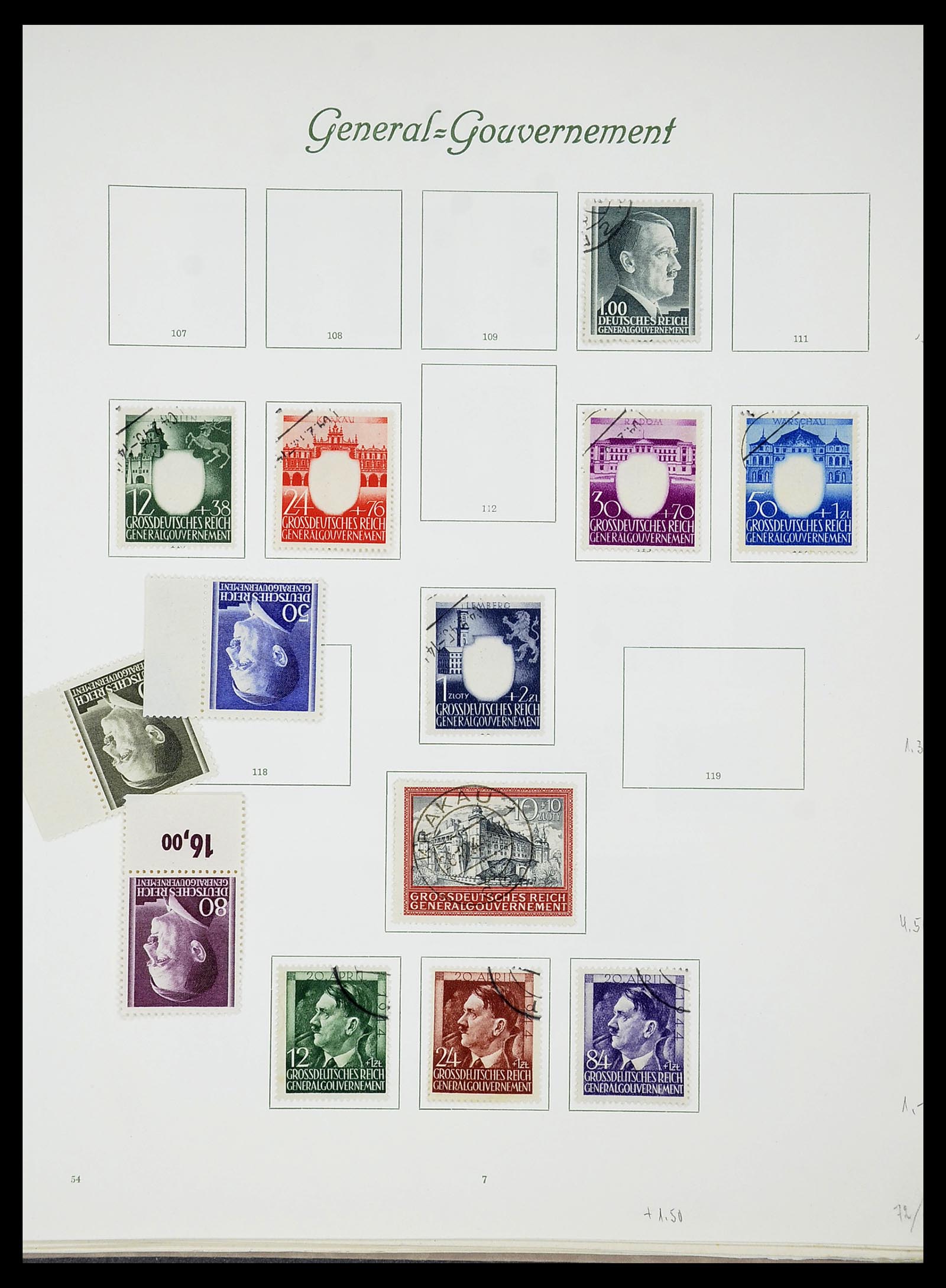 34719 052 - Postzegelverzameling 34719 Duitse bezettingen en gebieden 1914-1945.