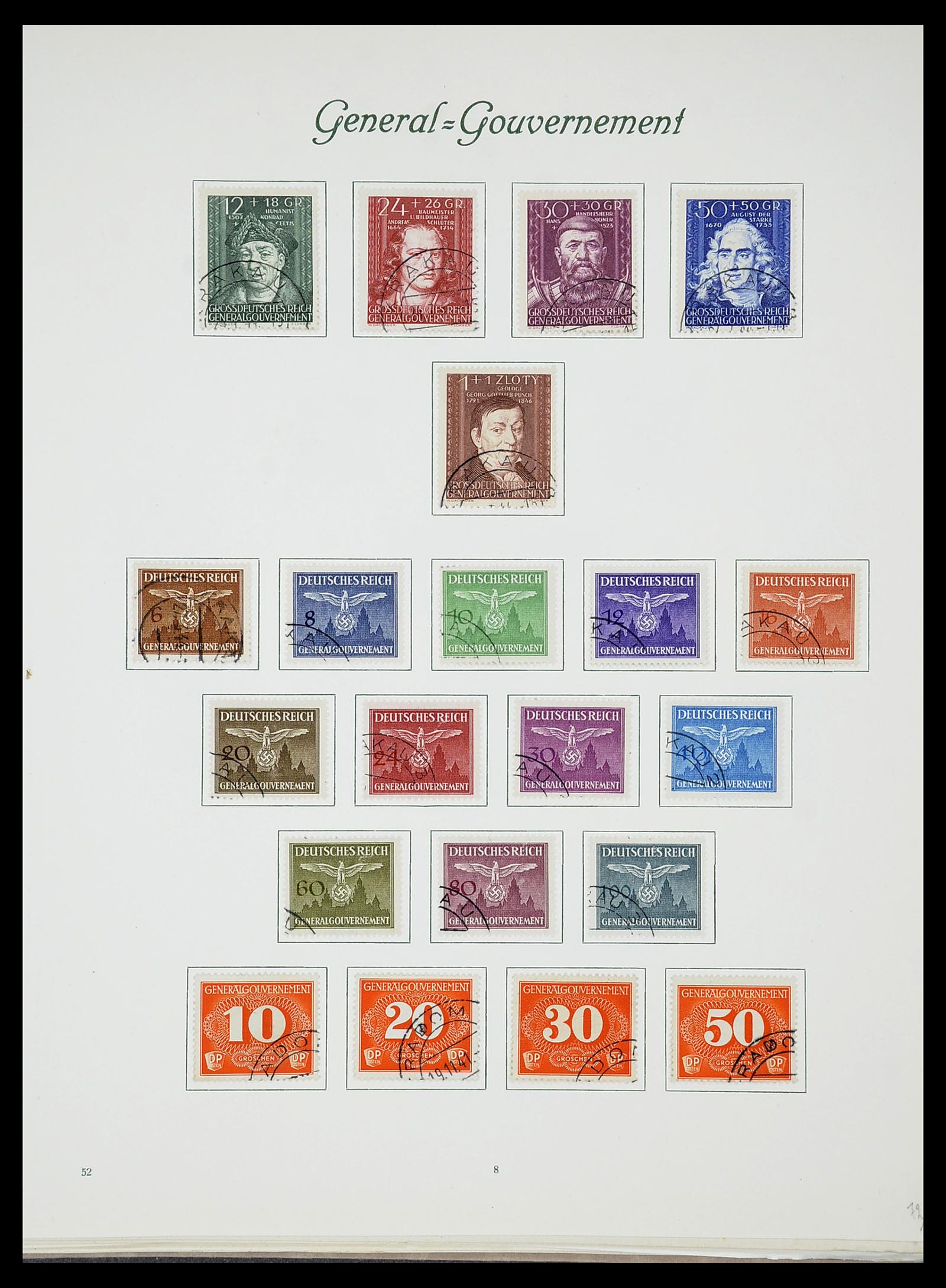 34719 054 - Postzegelverzameling 34719 Duitse bezettingen en gebieden 1914-1945.