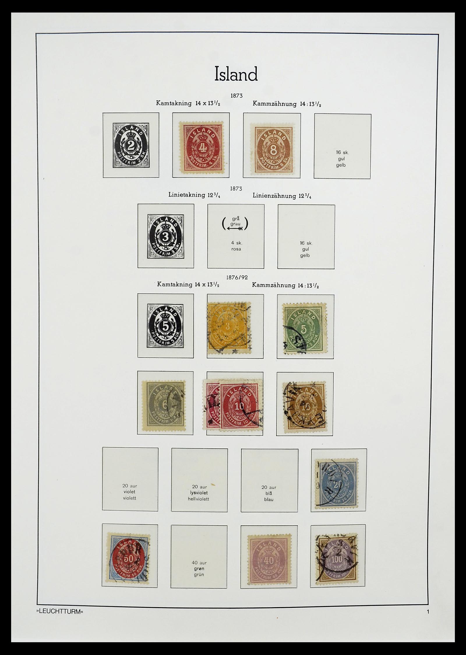 34720 001 - Stamp Collection 34720 Iceland 1873-2020!!