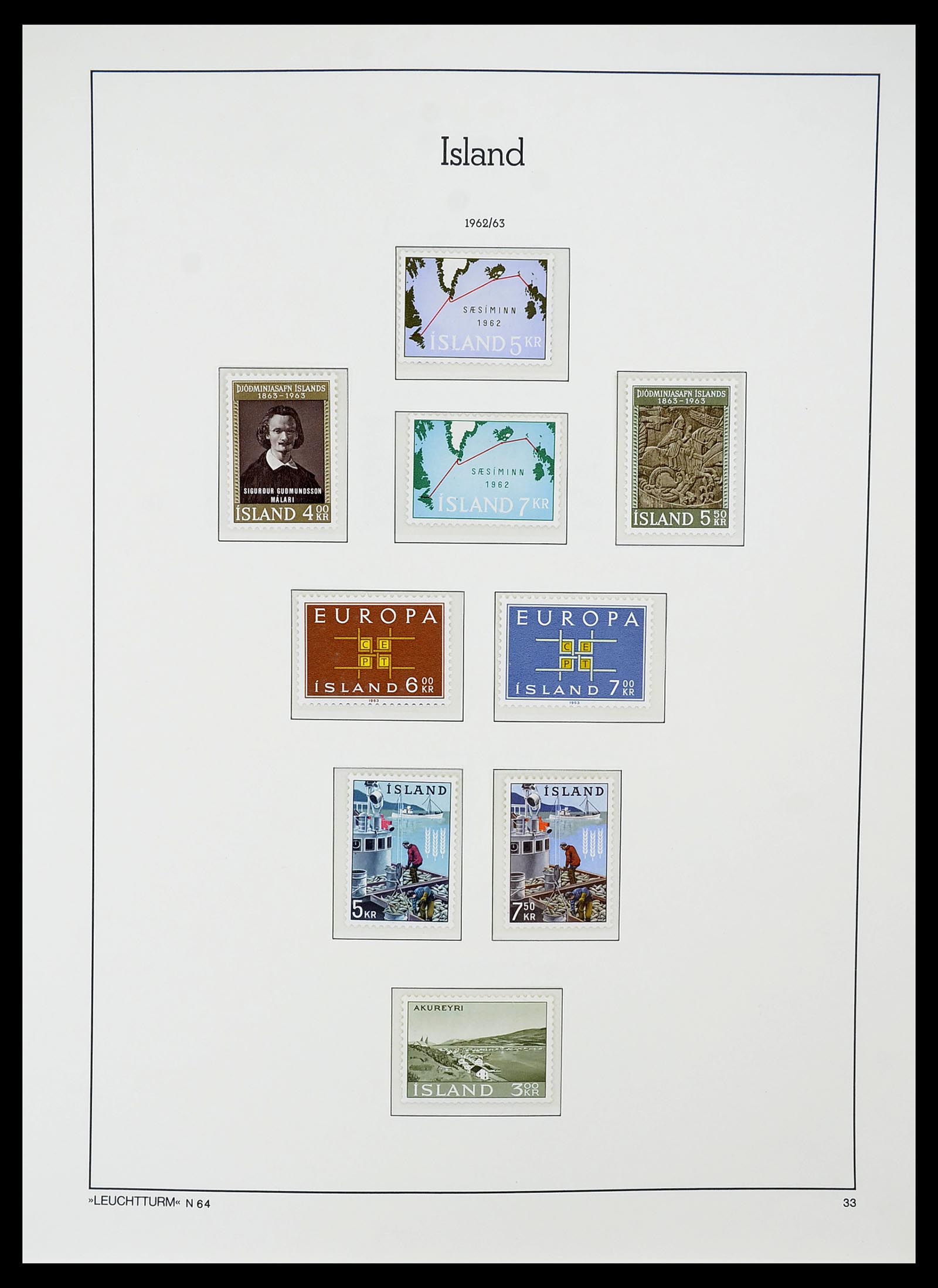 34720 033 - Postzegelverzameling 34720 IJsland 1873-2020!!
