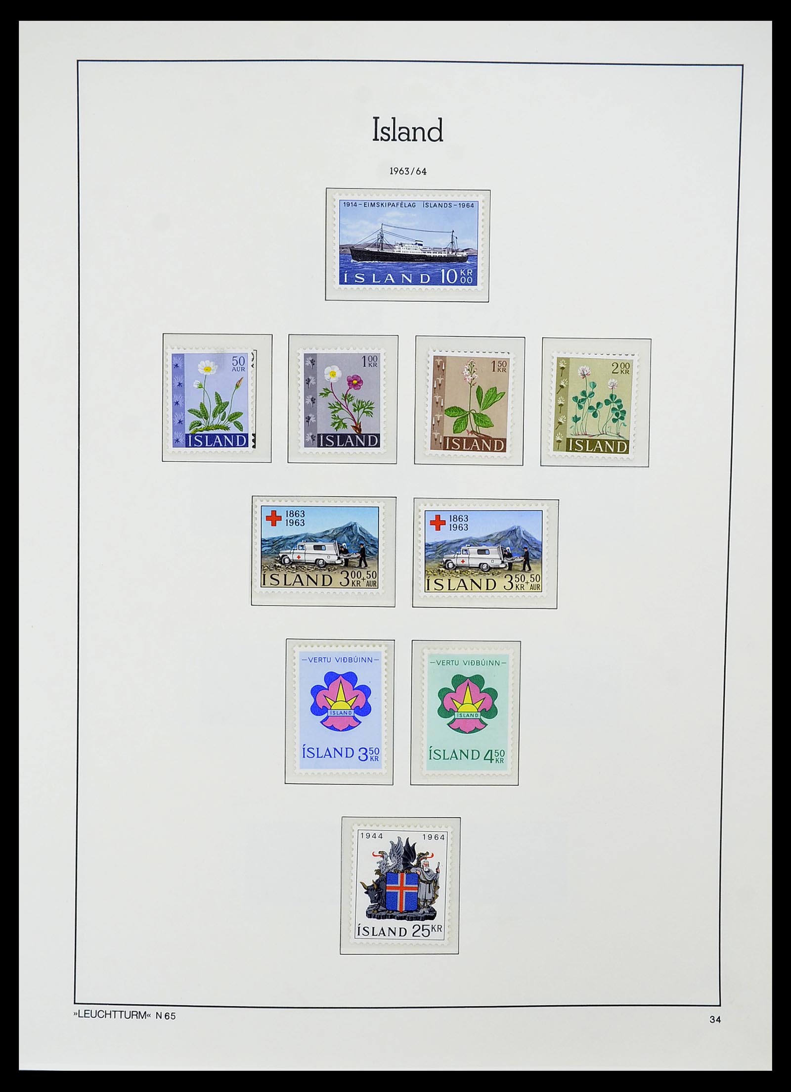 34720 034 - Postzegelverzameling 34720 IJsland 1873-2020!!