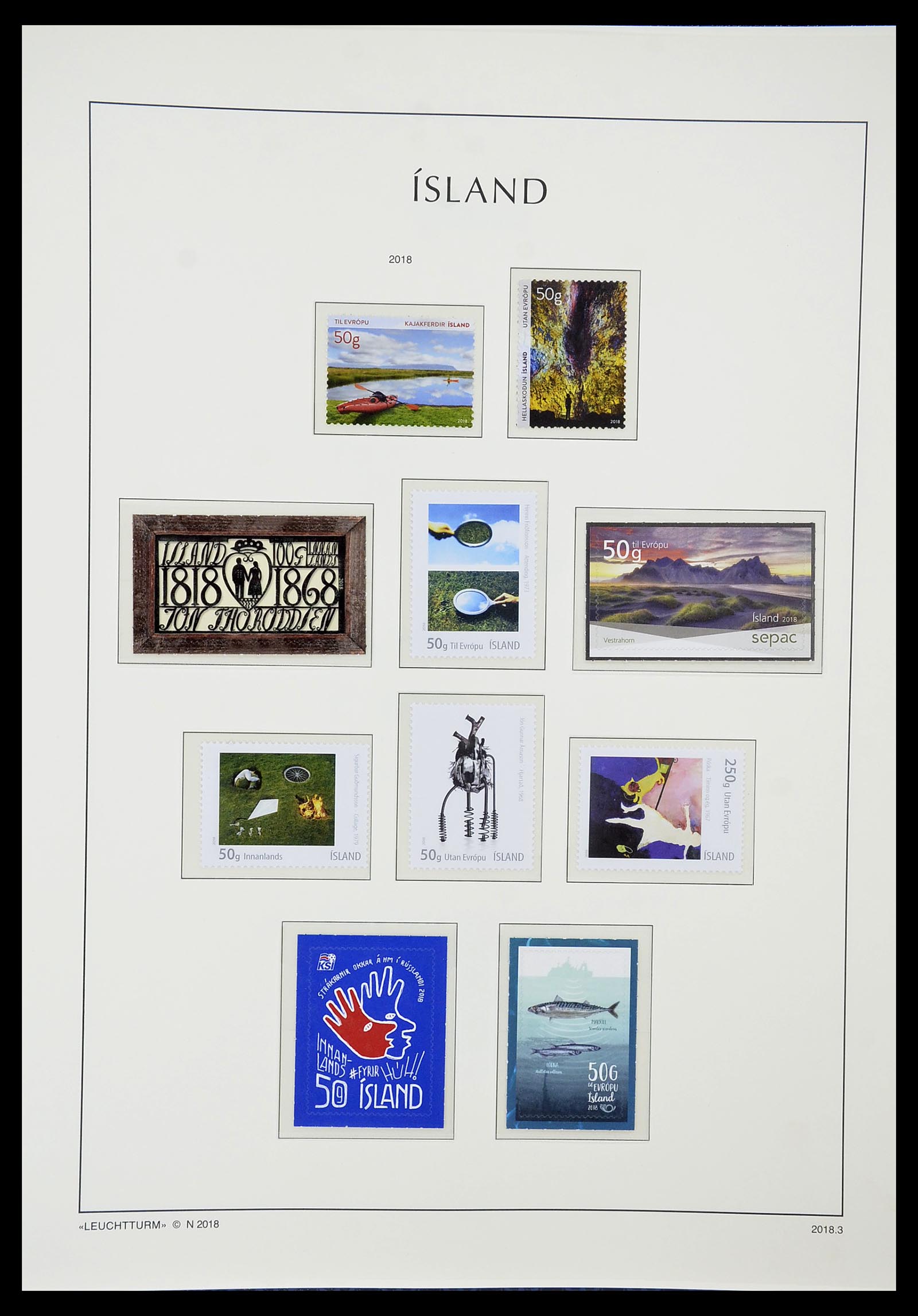 34720 304 - Postzegelverzameling 34720 IJsland 1873-2020!!