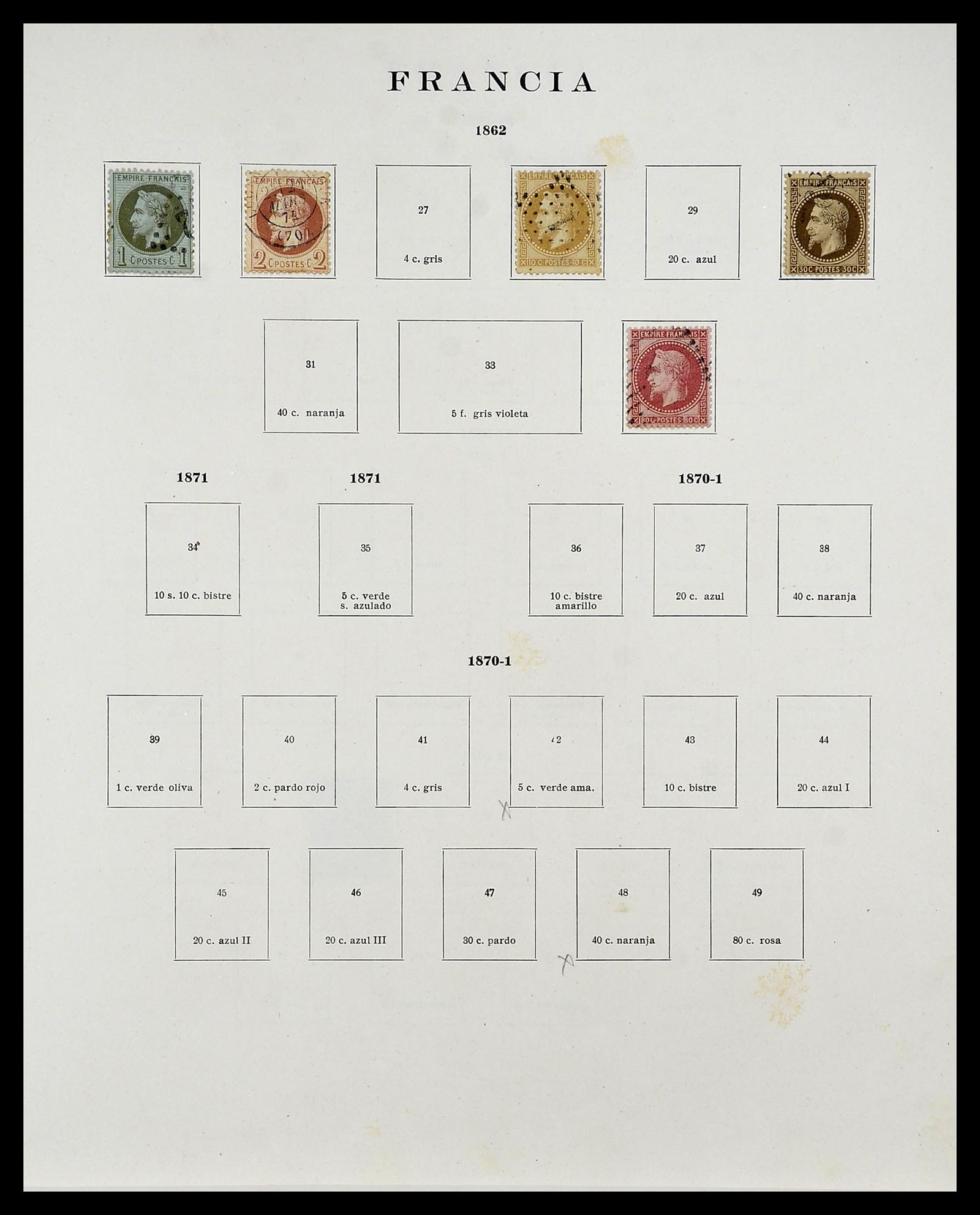 34721 002 - Postzegelverzameling 34721 Frankrijk 1853-1983.