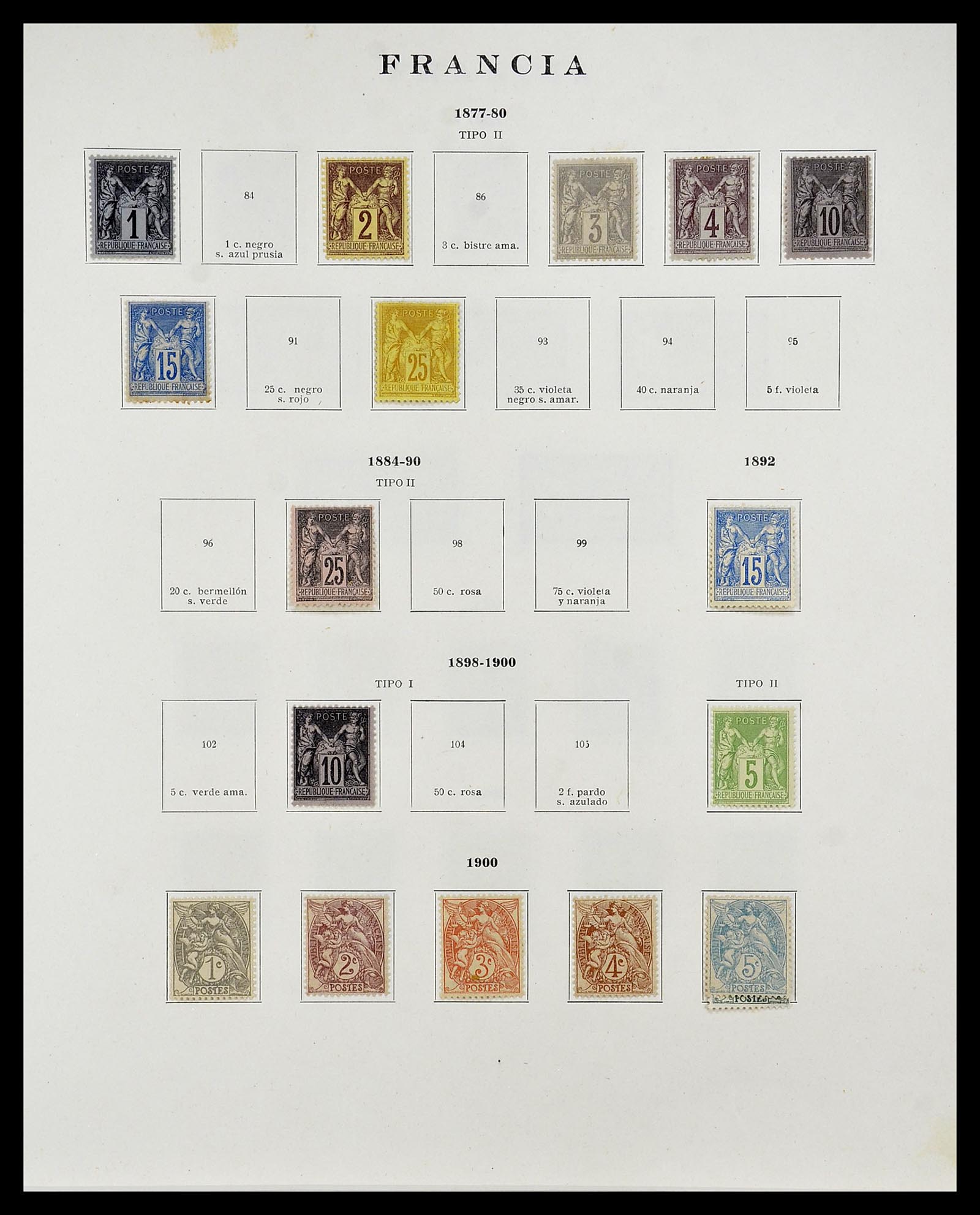 34721 004 - Postzegelverzameling 34721 Frankrijk 1853-1983.