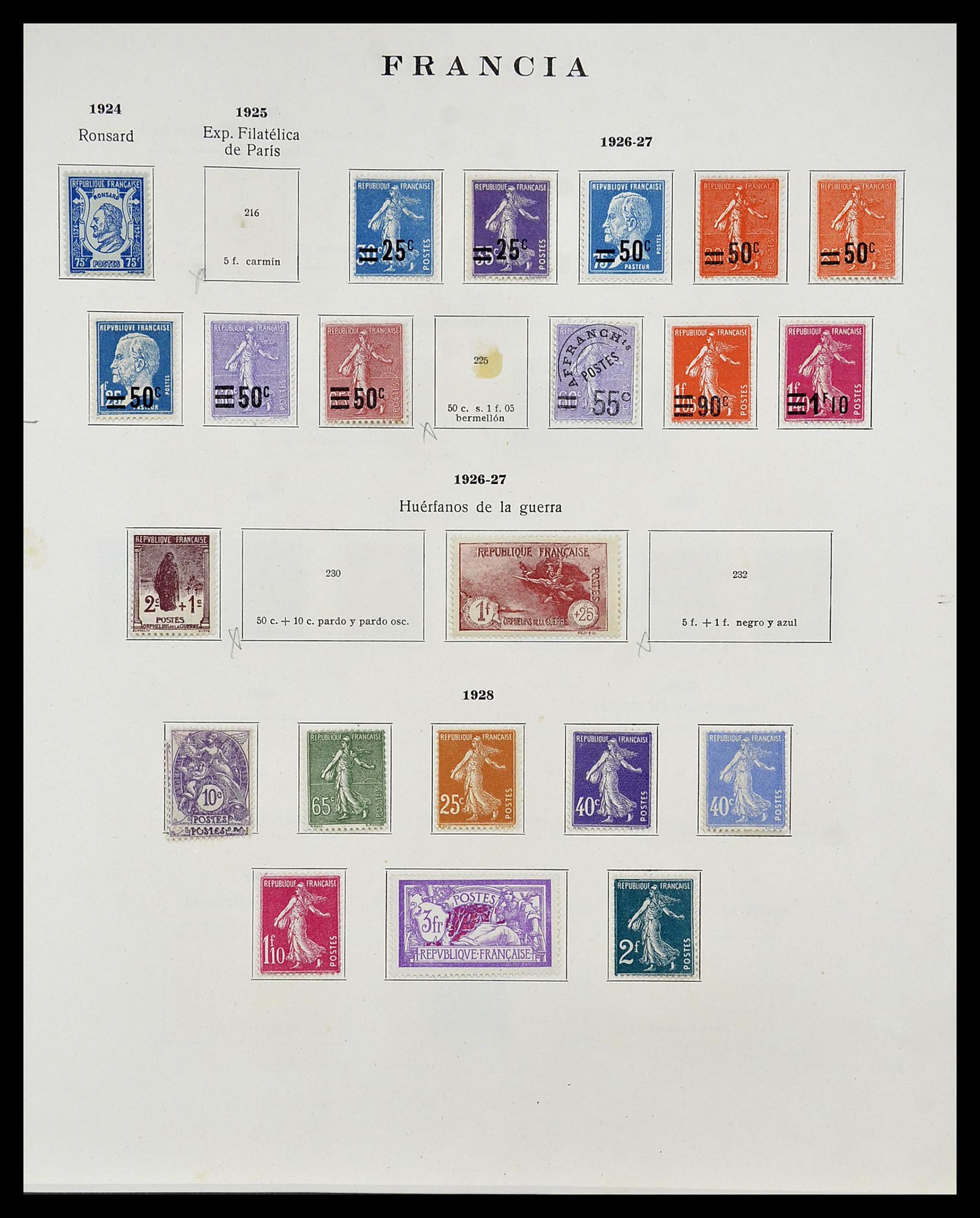 34721 010 - Postzegelverzameling 34721 Frankrijk 1853-1983.