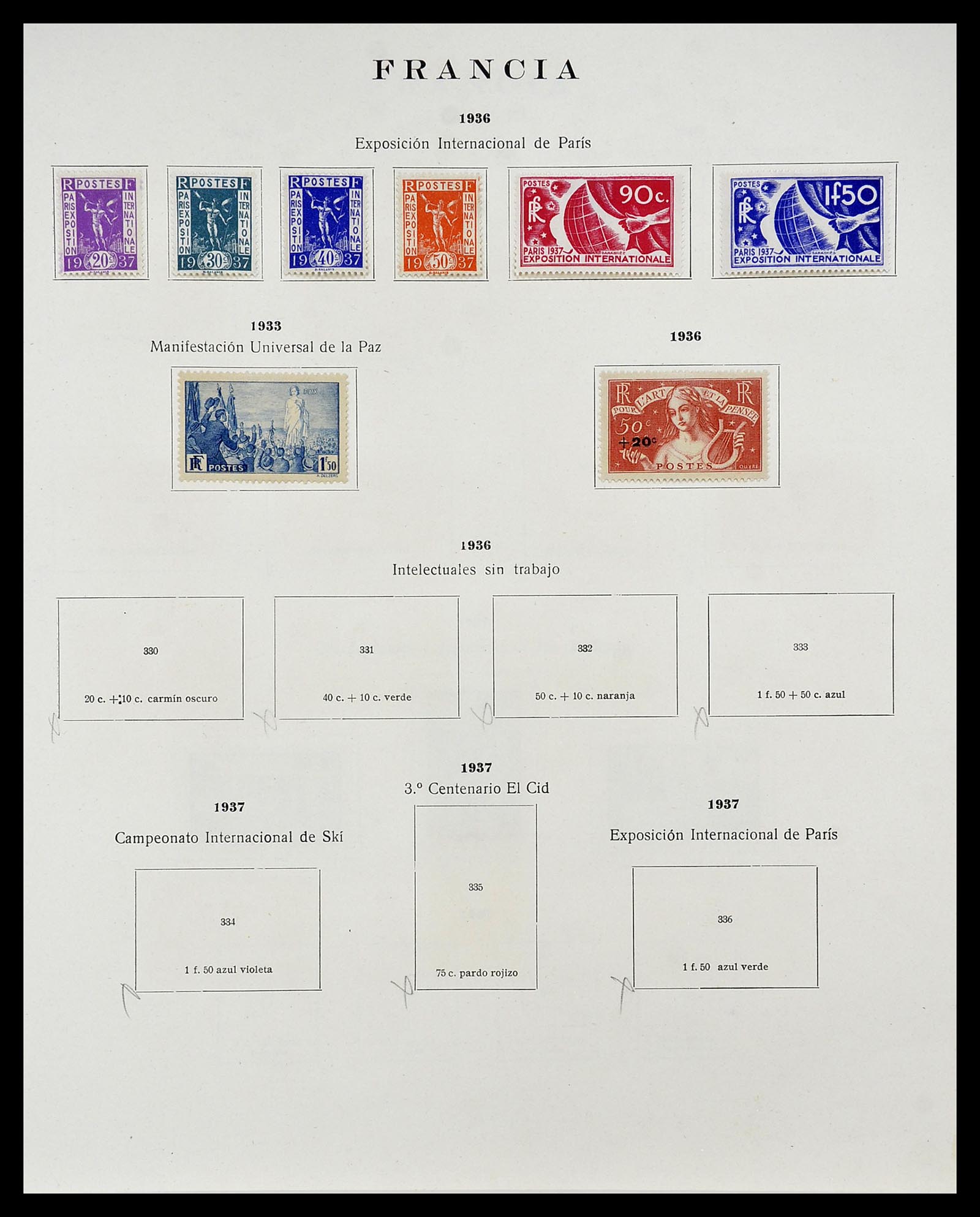 34721 016 - Stamp Collection 34721 France 1853-1983.