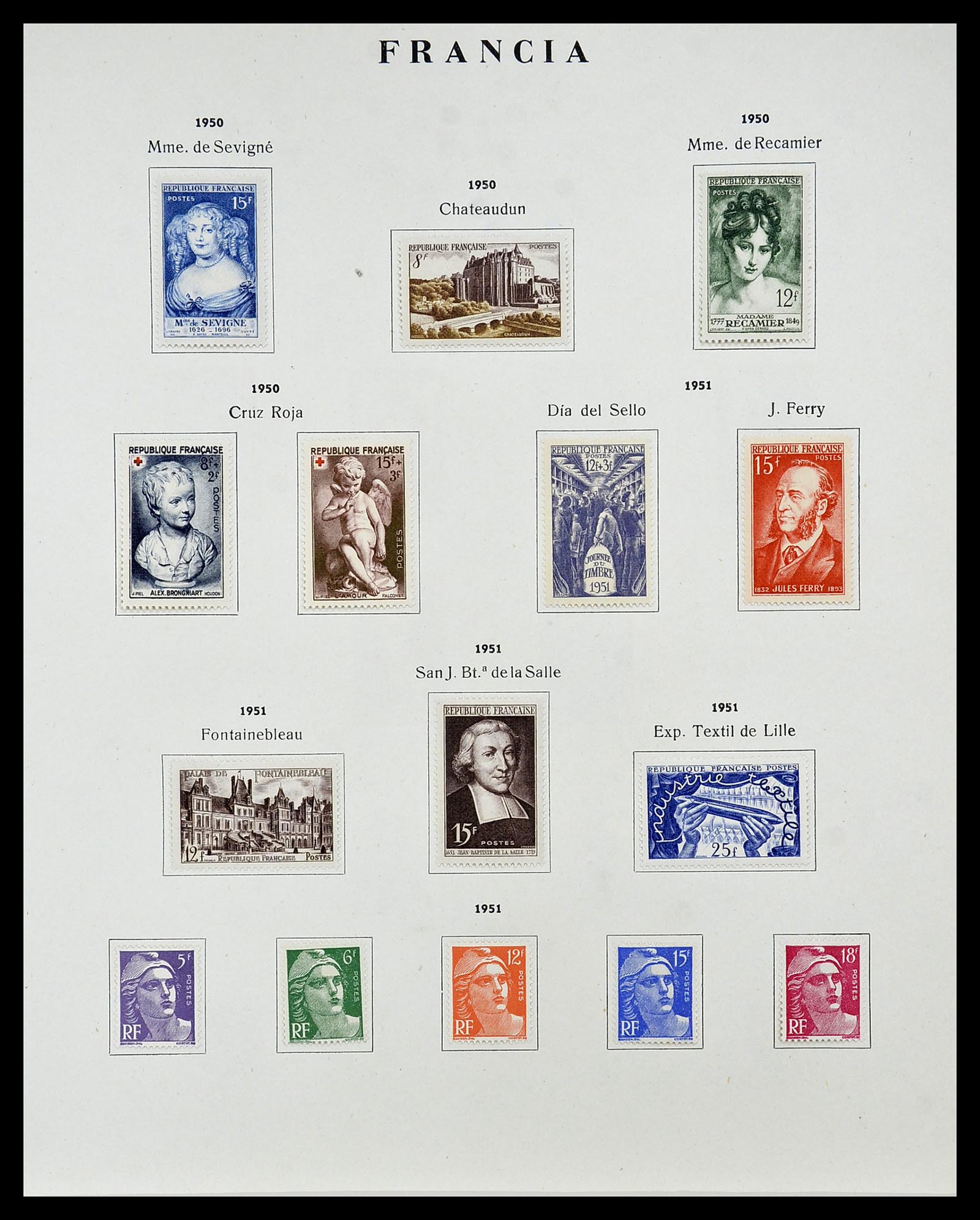 34721 050 - Postzegelverzameling 34721 Frankrijk 1853-1983.