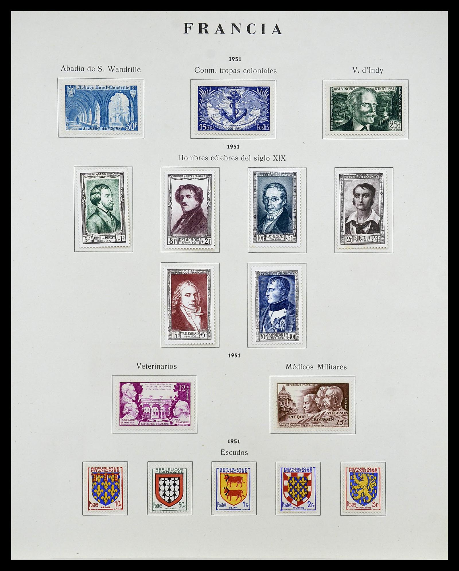 34721 051 - Postzegelverzameling 34721 Frankrijk 1853-1983.
