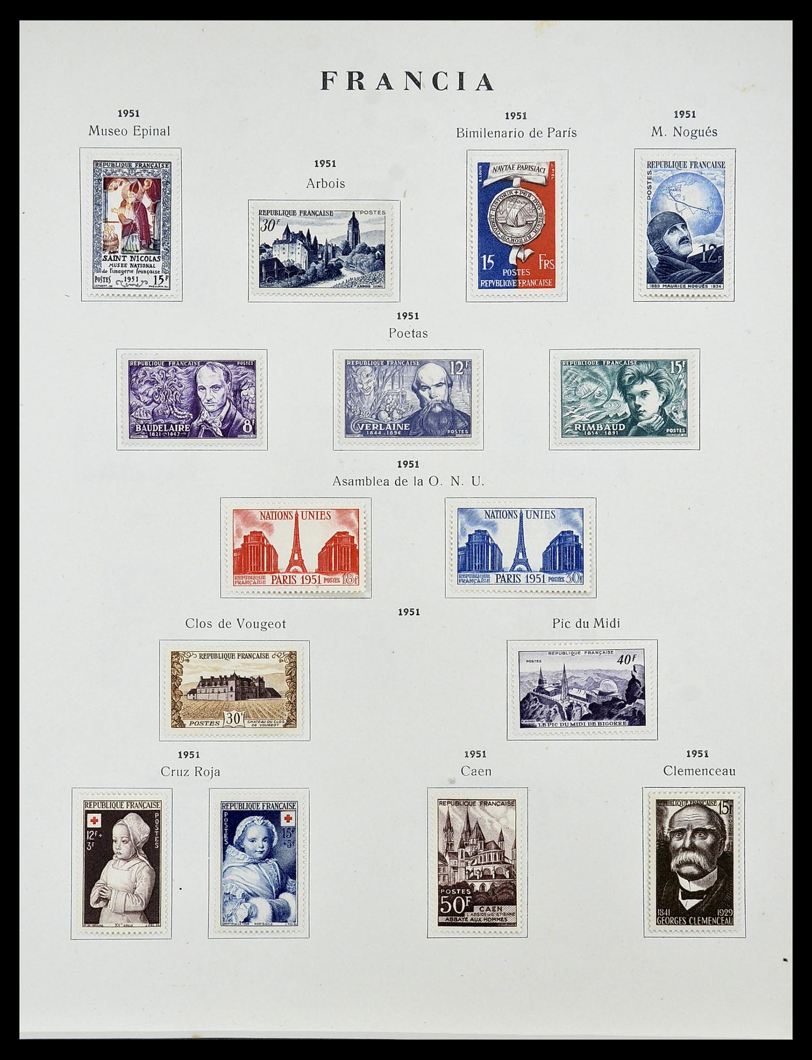 34721 052 - Postzegelverzameling 34721 Frankrijk 1853-1983.