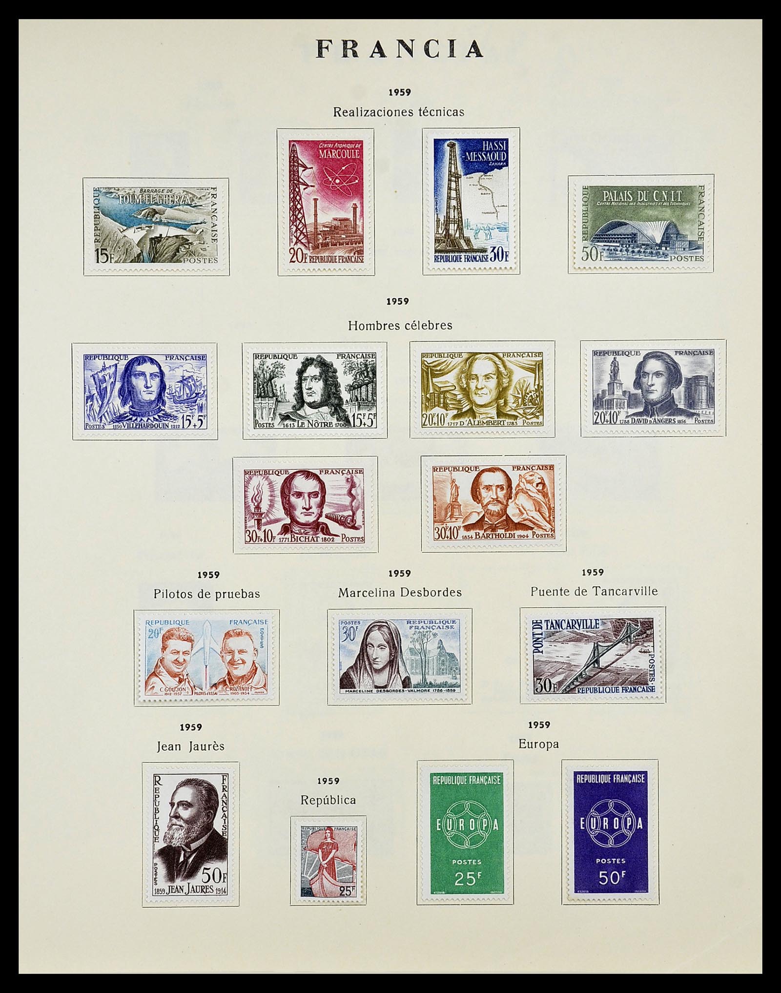 34721 074 - Postzegelverzameling 34721 Frankrijk 1853-1983.