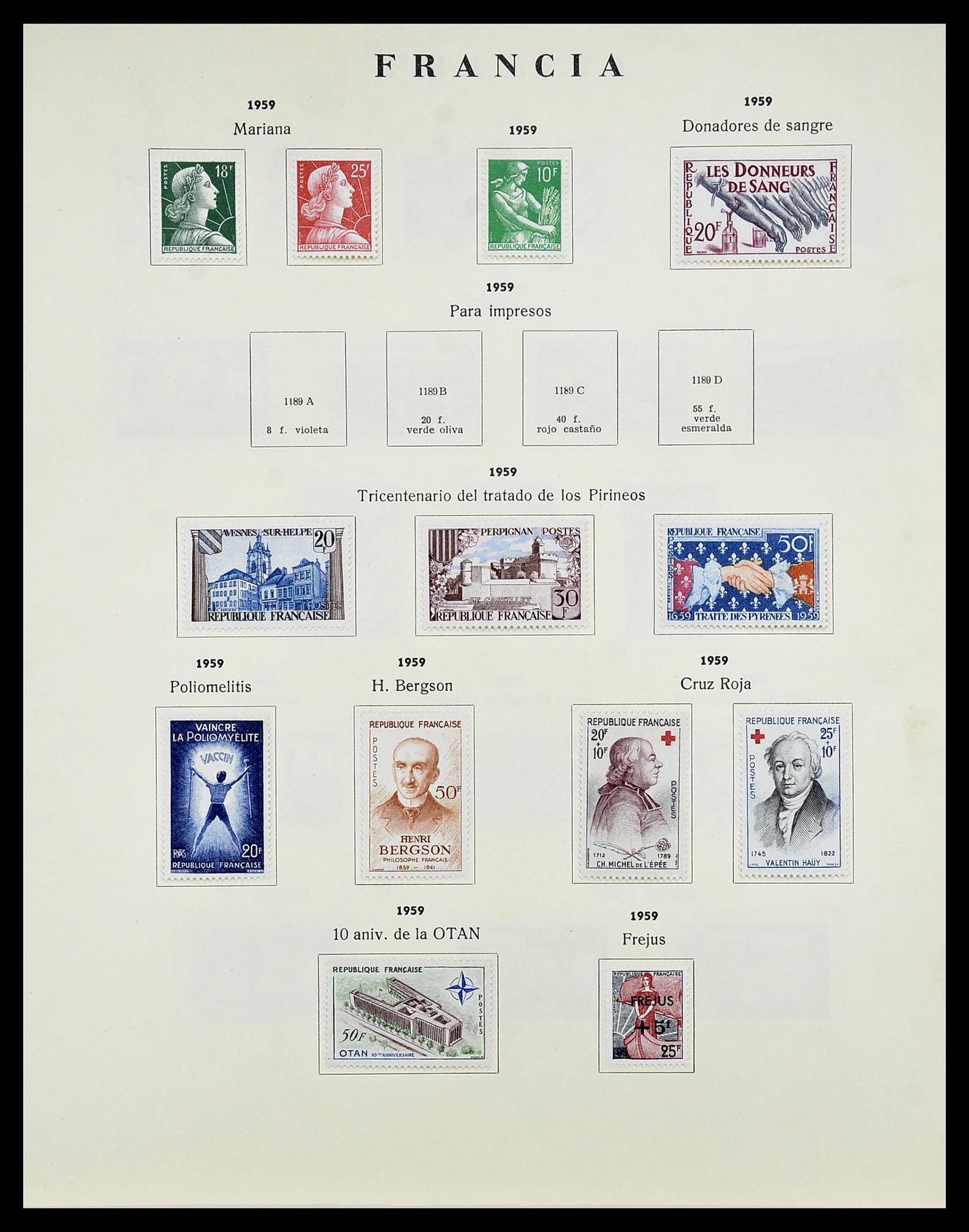 34721 075 - Postzegelverzameling 34721 Frankrijk 1853-1983.