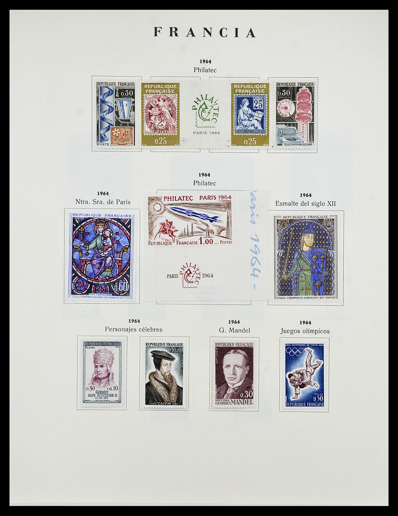 34721 090 - Postzegelverzameling 34721 Frankrijk 1853-1983.