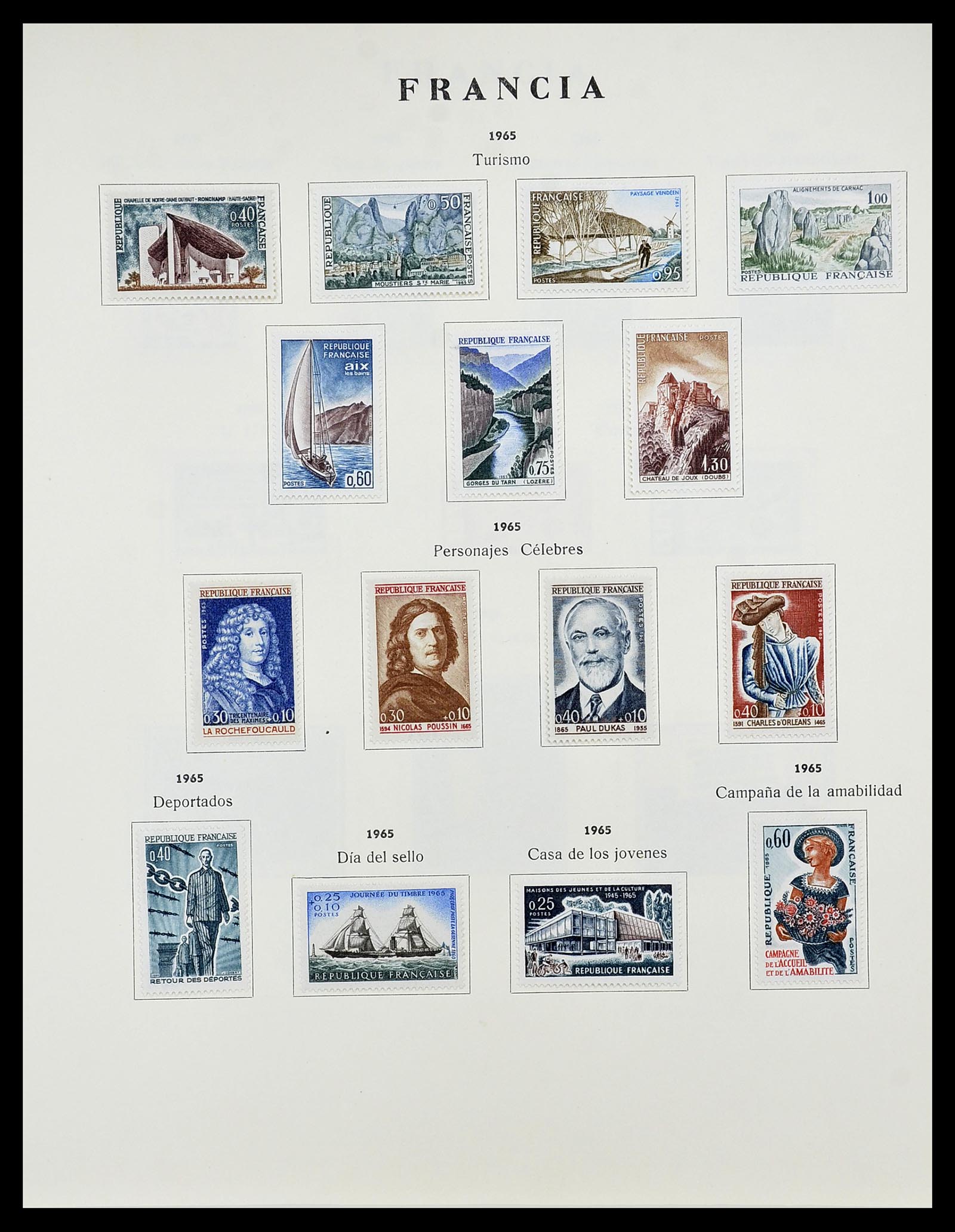 34721 092 - Postzegelverzameling 34721 Frankrijk 1853-1983.