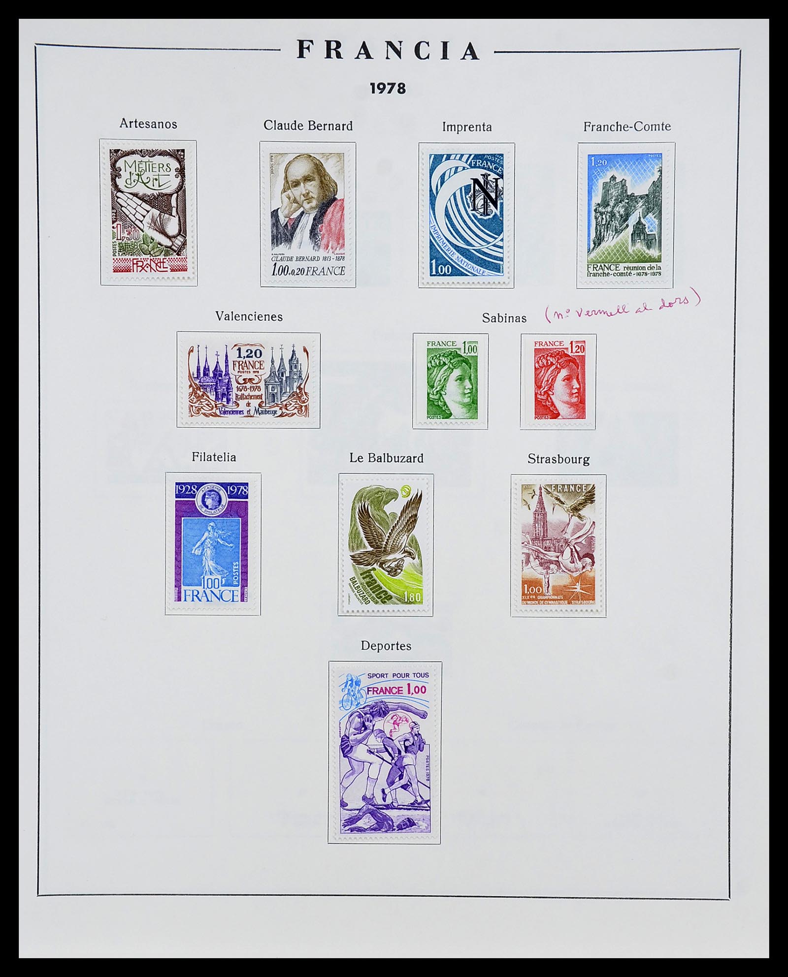 34721 142 - Postzegelverzameling 34721 Frankrijk 1853-1983.