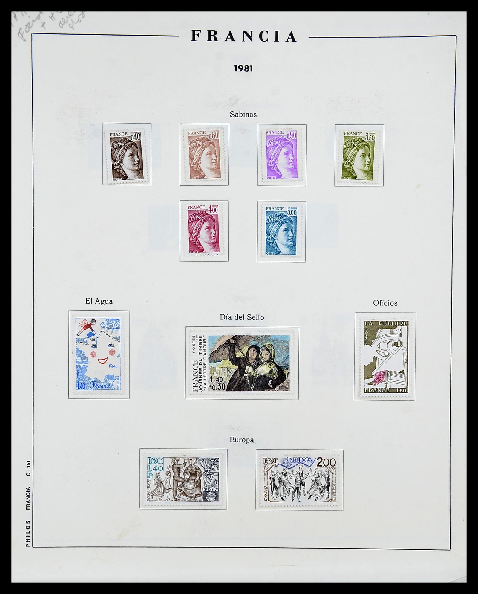 34721 152 - Postzegelverzameling 34721 Frankrijk 1853-1983.