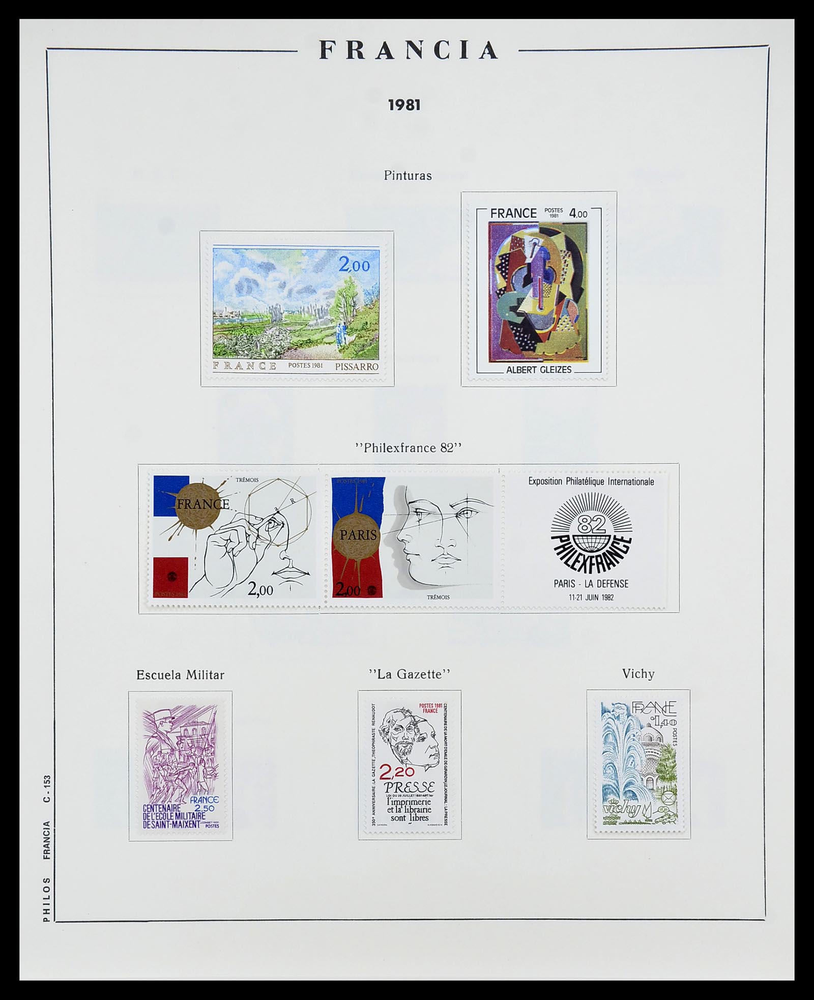 34721 154 - Postzegelverzameling 34721 Frankrijk 1853-1983.