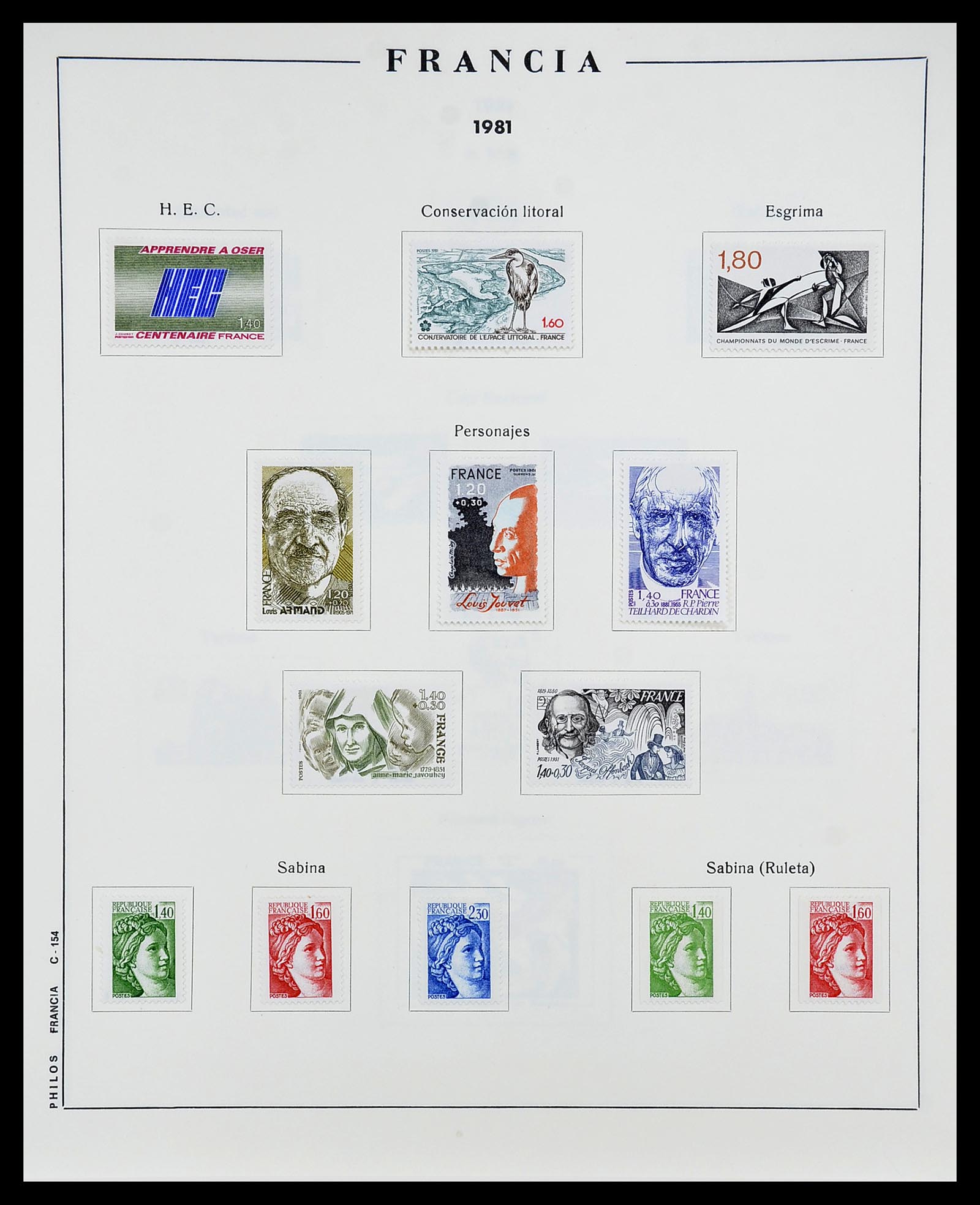 34721 155 - Postzegelverzameling 34721 Frankrijk 1853-1983.