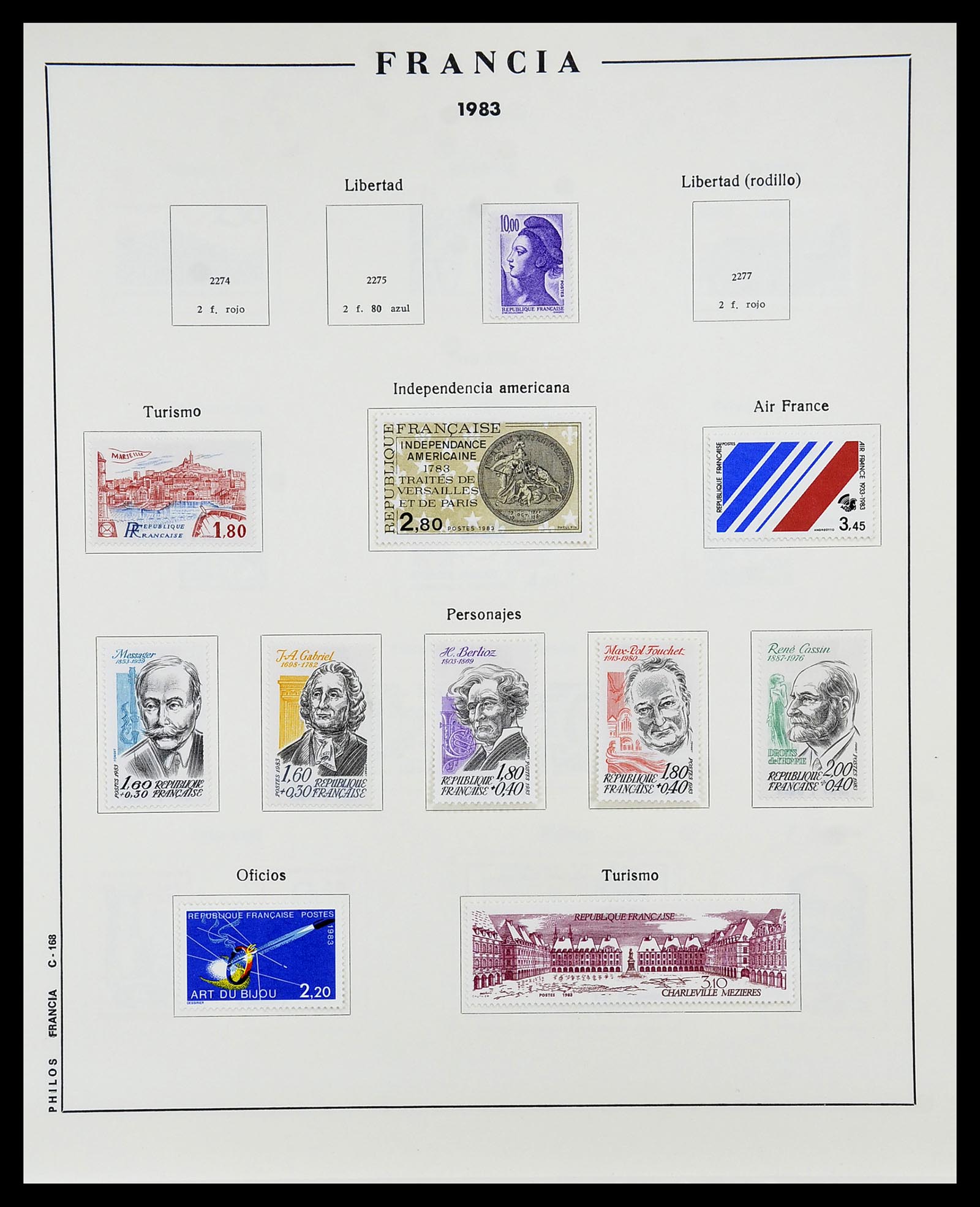 34721 167 - Postzegelverzameling 34721 Frankrijk 1853-1983.