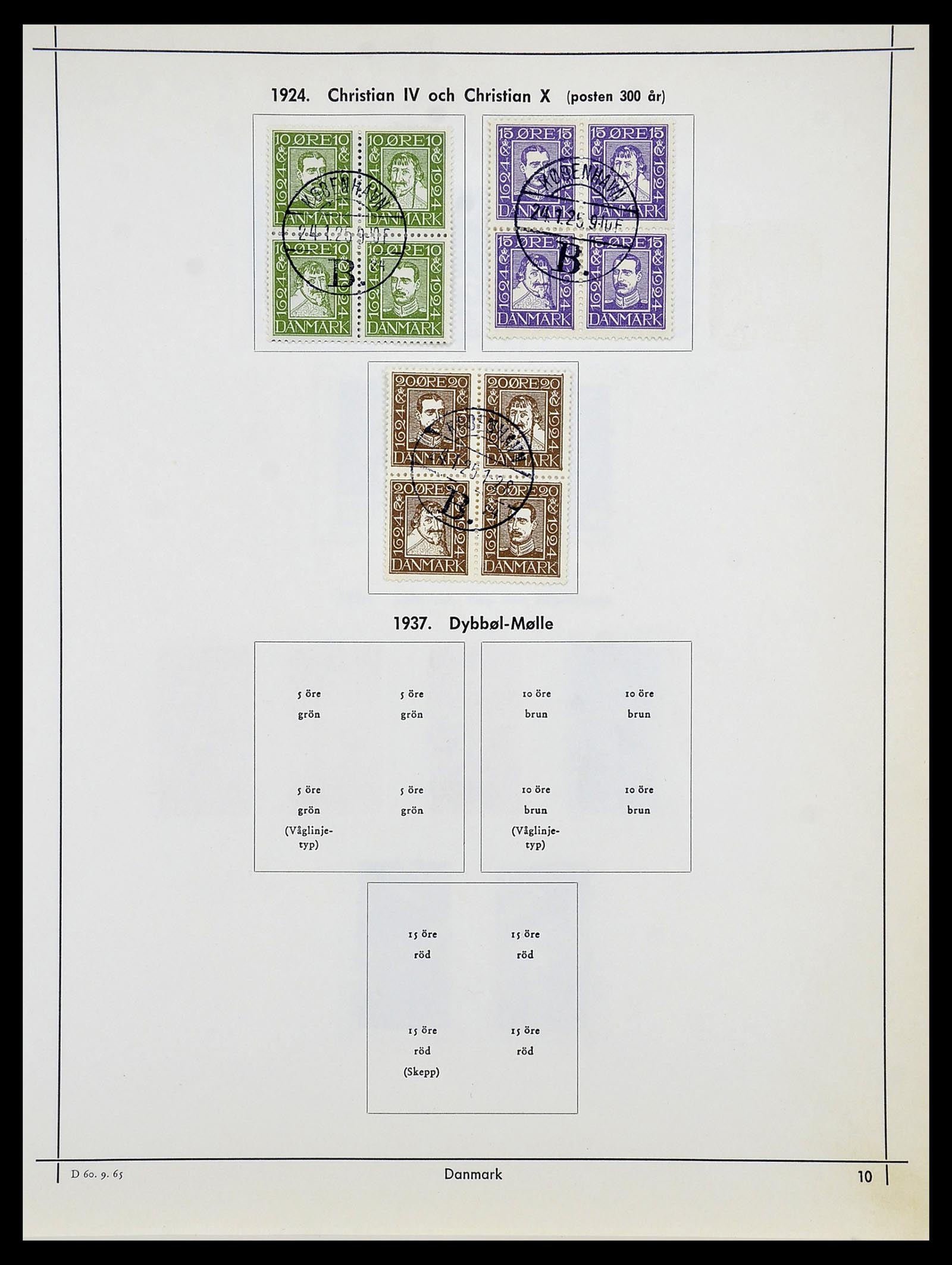 34725 012 - Postzegelverzameling 34725 Denemarken 1851-1940.