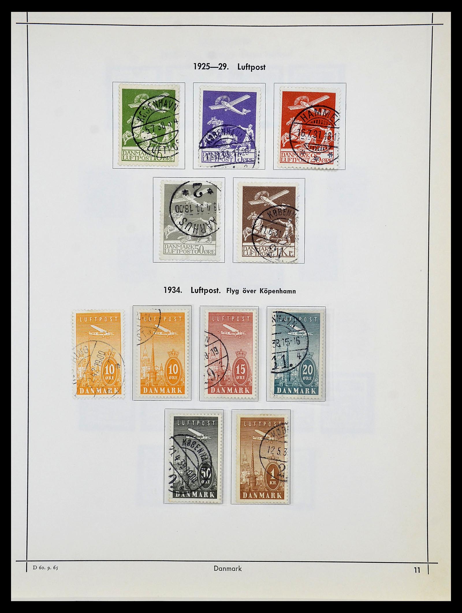 34725 013 - Postzegelverzameling 34725 Denemarken 1851-1940.
