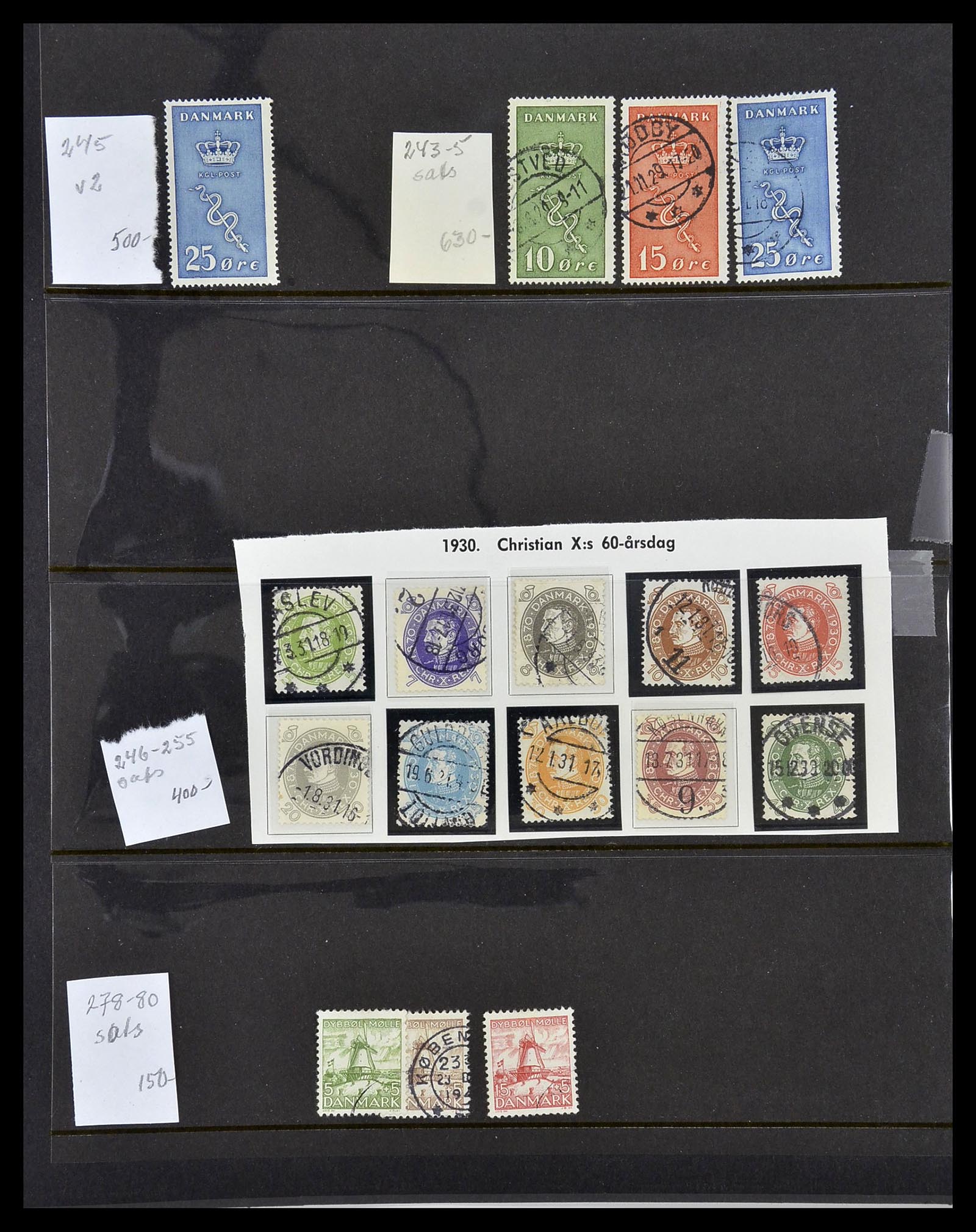 34725 017 - Postzegelverzameling 34725 Denemarken 1851-1940.