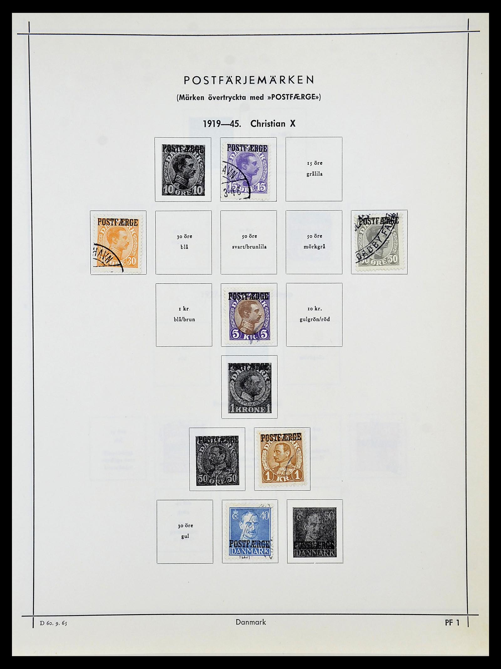 34725 019 - Postzegelverzameling 34725 Denemarken 1851-1940.
