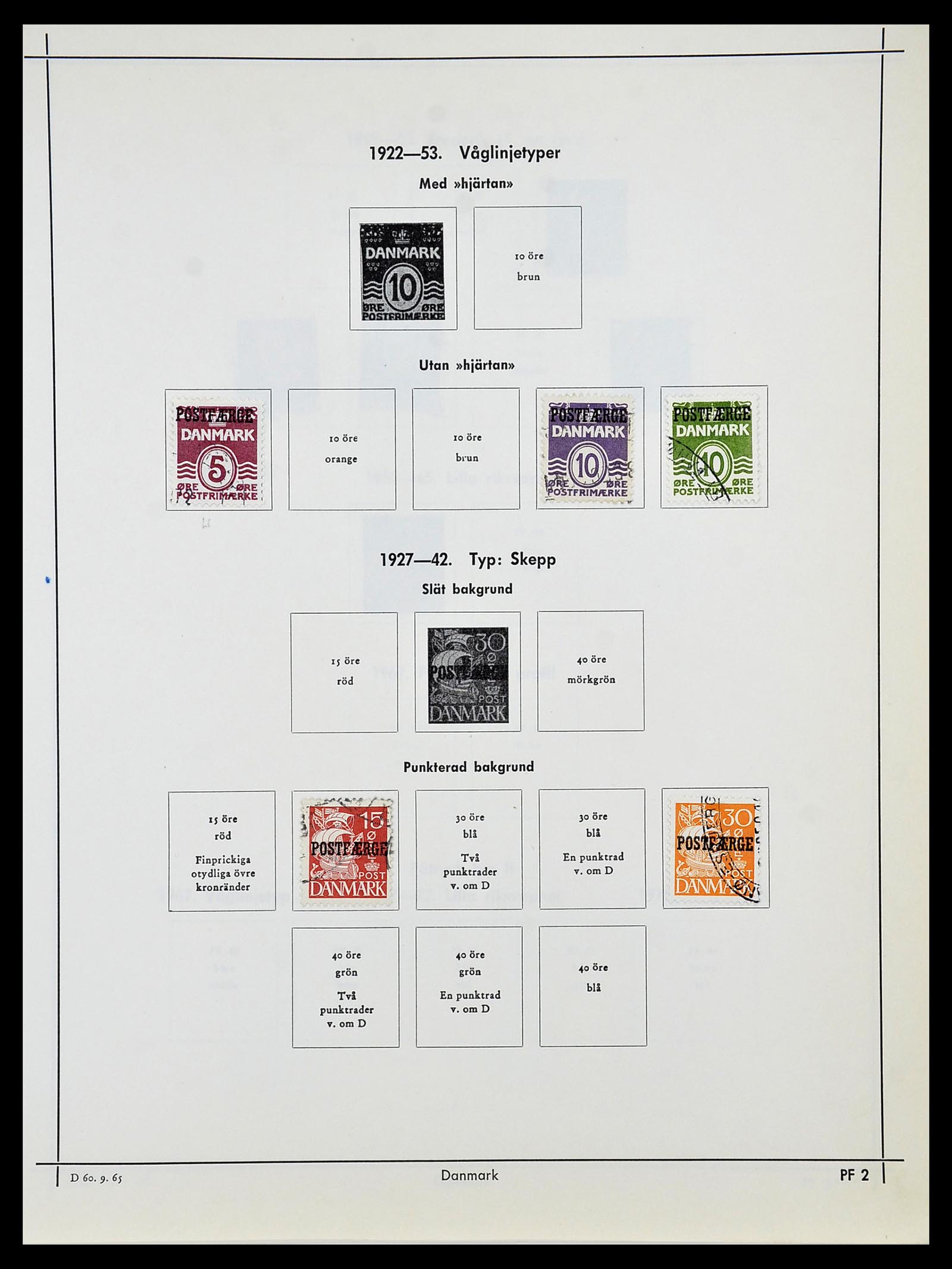34725 020 - Postzegelverzameling 34725 Denemarken 1851-1940.