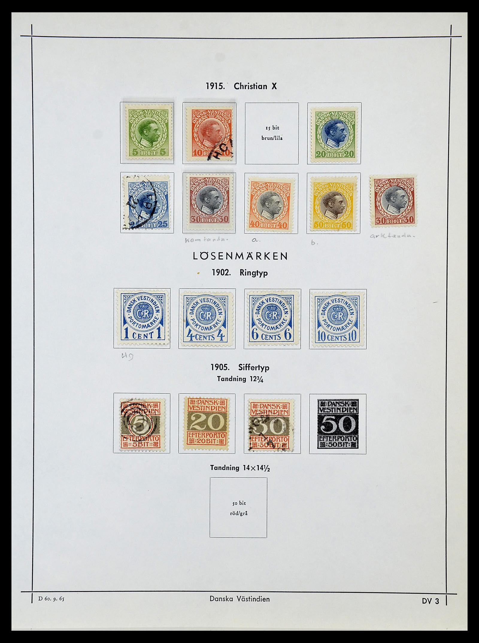34725 036 - Stamp Collection 34725 Denmark 1851-1940.