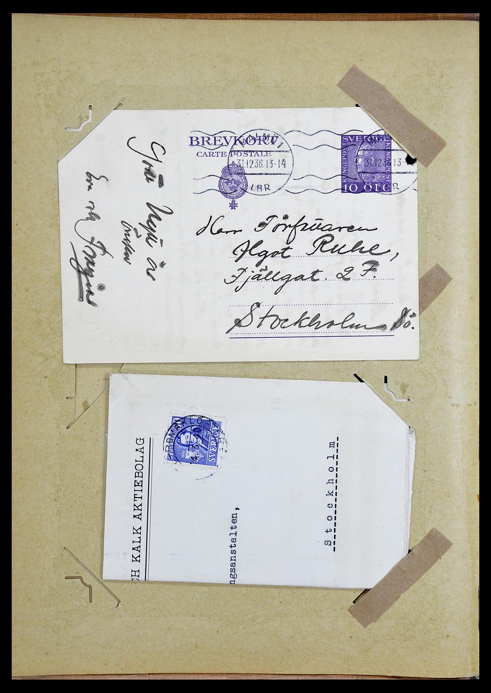 34726 001 - Postzegelverzameling 34726 Zweden brieven.